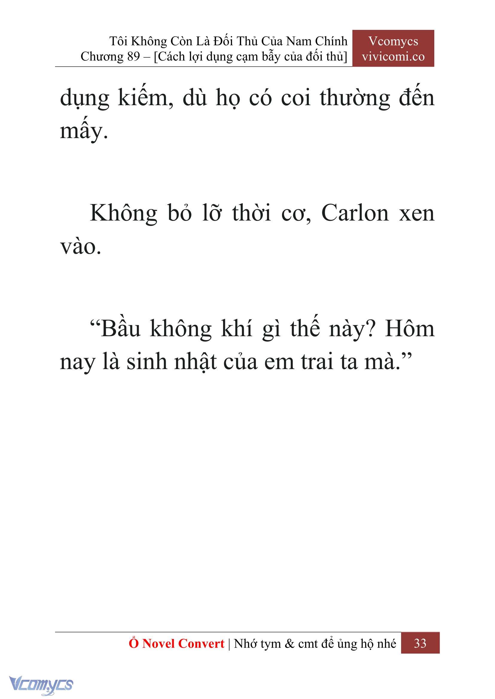 [Novel] Tôi Không Còn Là Đối Thủ Của Nam Chính Chapter  89 - 35