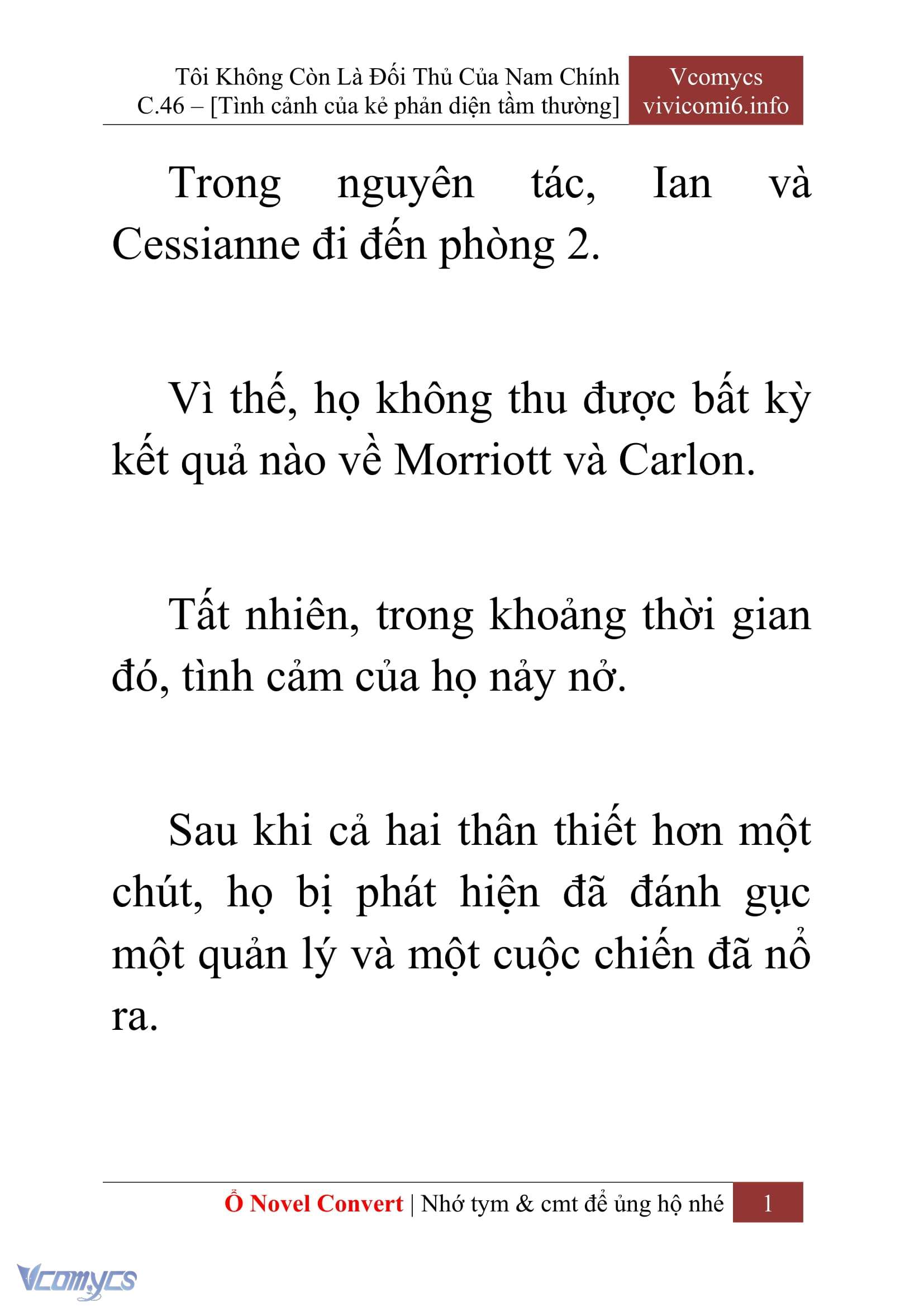 [Novel] Tôi Không Còn Là Đối Thủ Của Nam Chính Chapter  46 - 3