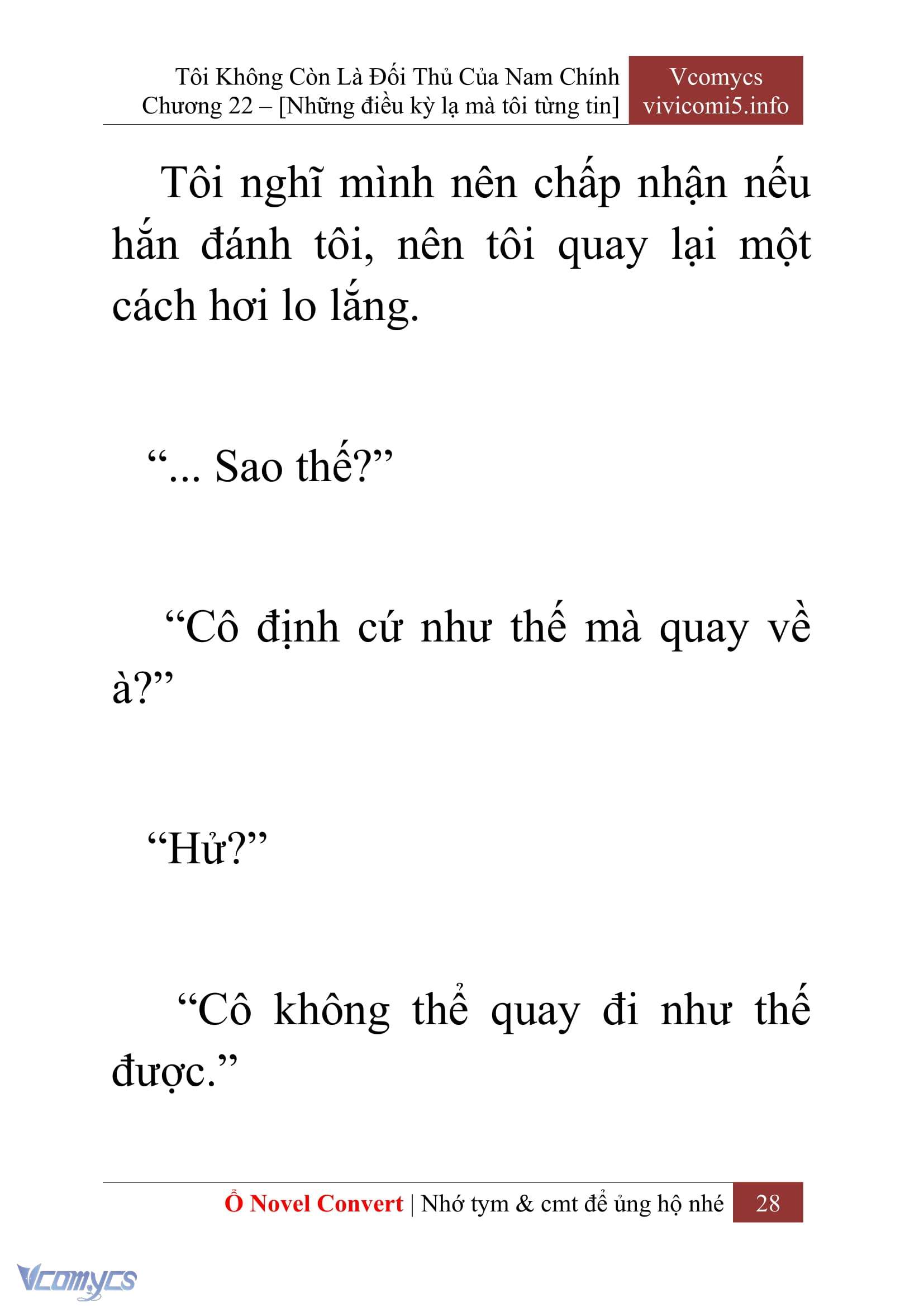 [Novel] Tôi Không Còn Là Đối Thủ Của Nam Chính Chapter  22 - 30