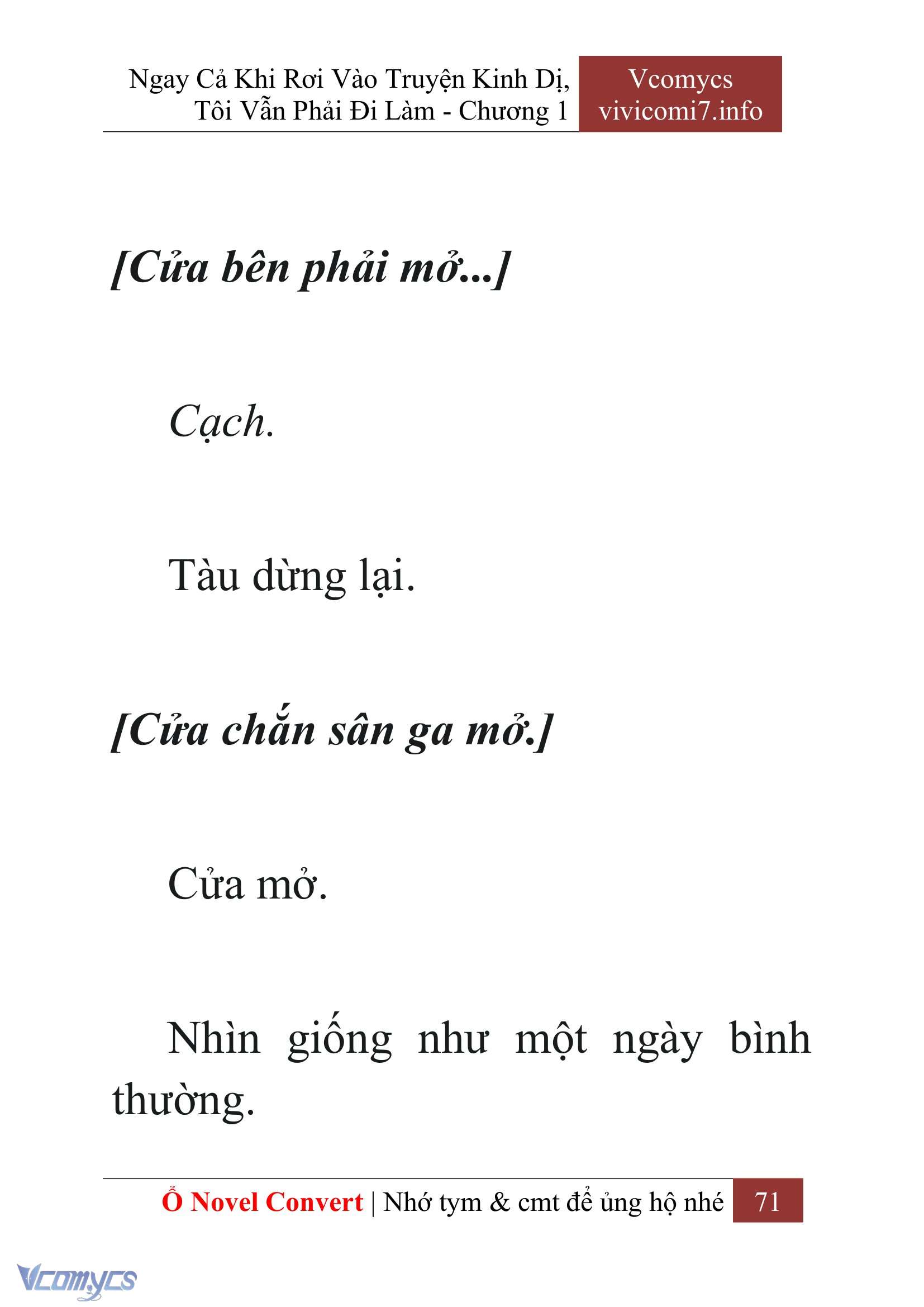 [Novel] Ngay Cả Khi Rơi Vào Truyện Kinh Dị, Tôi Vẫn Phải Đi Làm Chapter  1 - 73