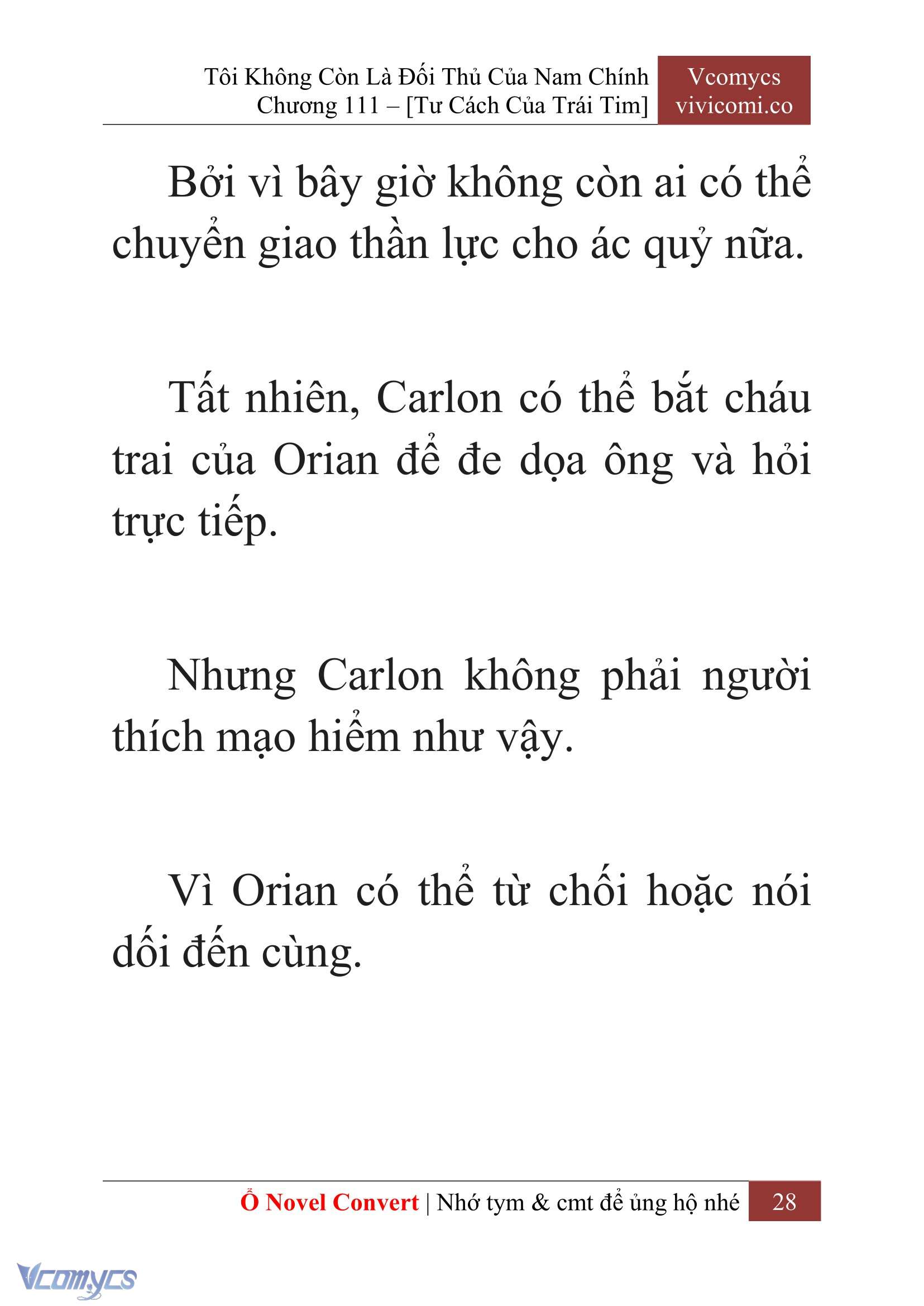 [Novel] Tôi Không Còn Là Đối Thủ Của Nam Chính Chapter  111 - 30