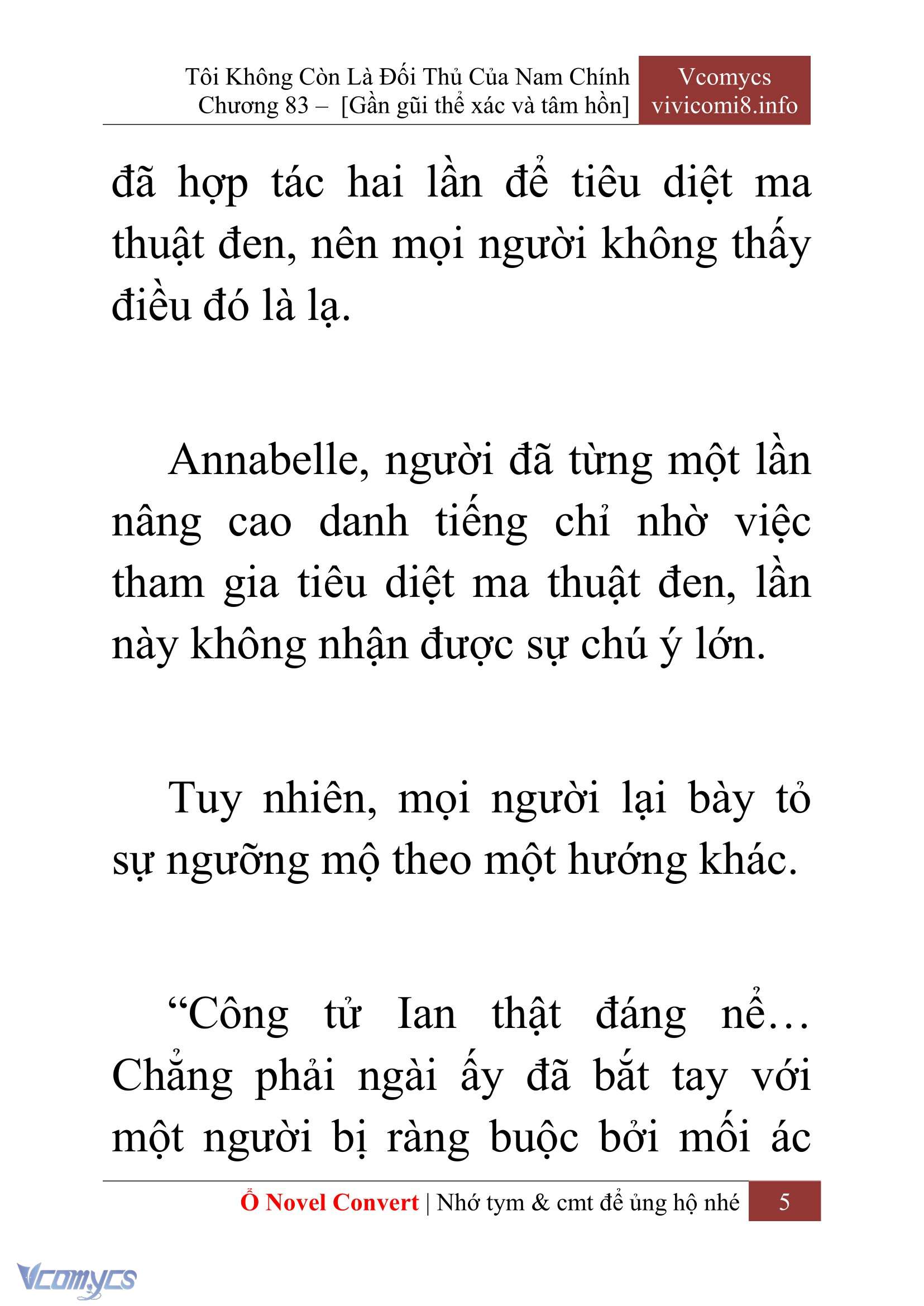 [Novel] Tôi Không Còn Là Đối Thủ Của Nam Chính Chapter  83 - 7