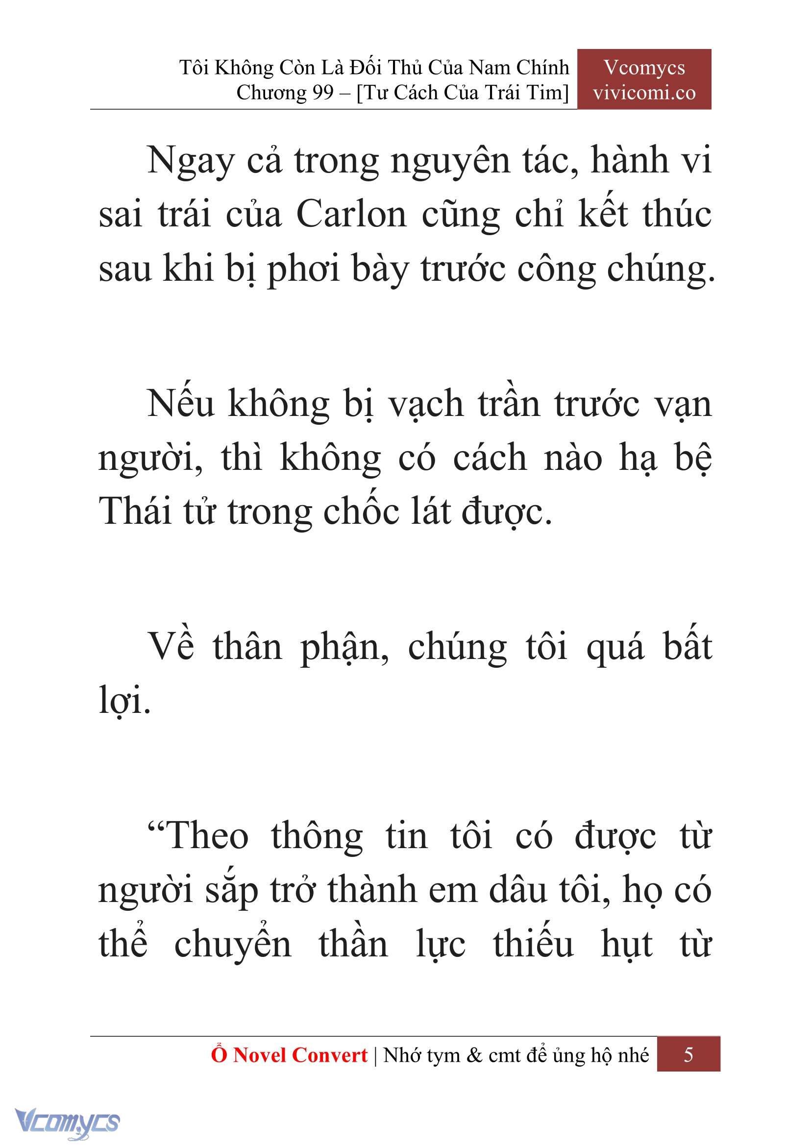 [Novel] Tôi Không Còn Là Đối Thủ Của Nam Chính Chapter  99 - 7