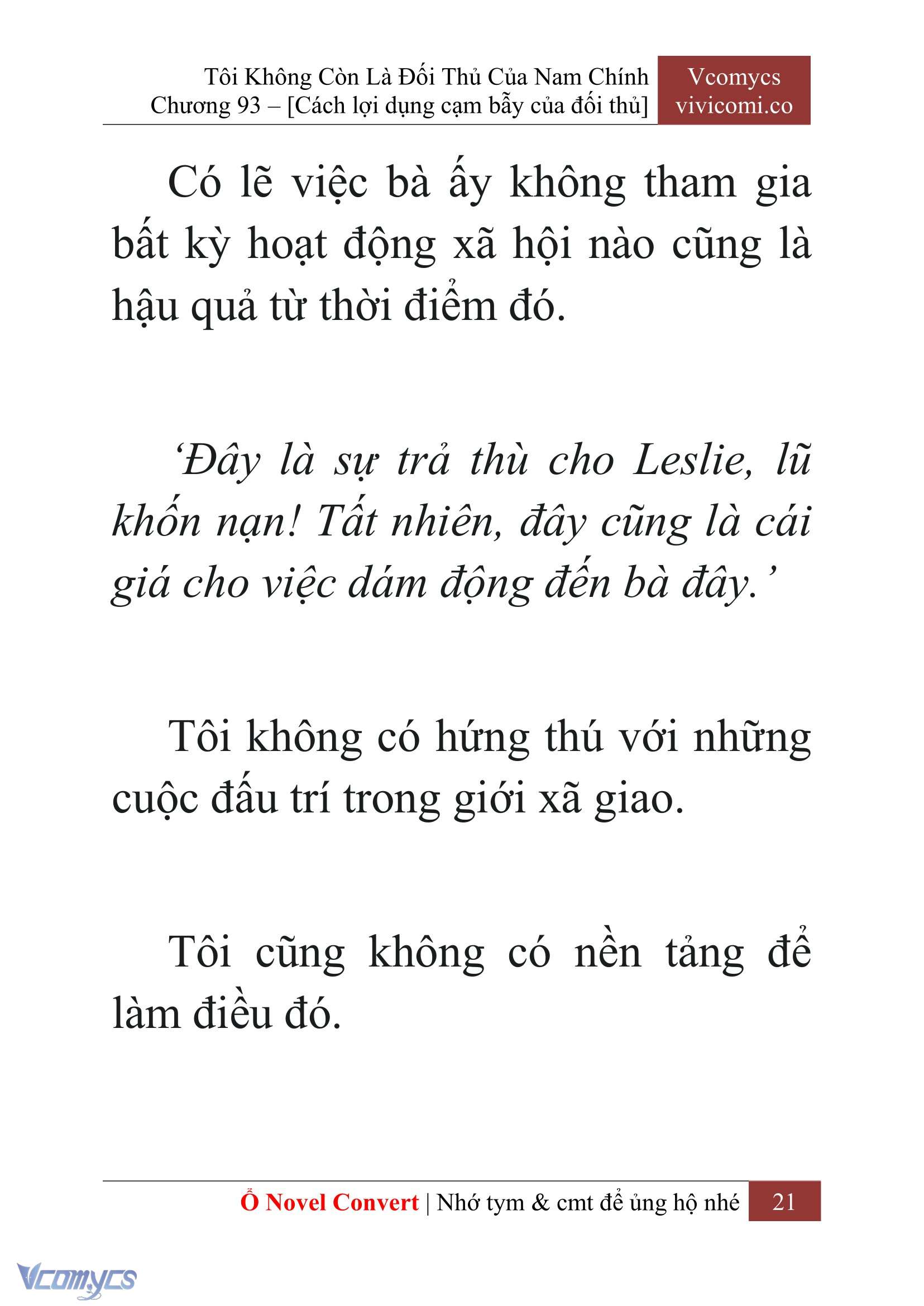 [Novel] Tôi Không Còn Là Đối Thủ Của Nam Chính Chapter  93 - 23