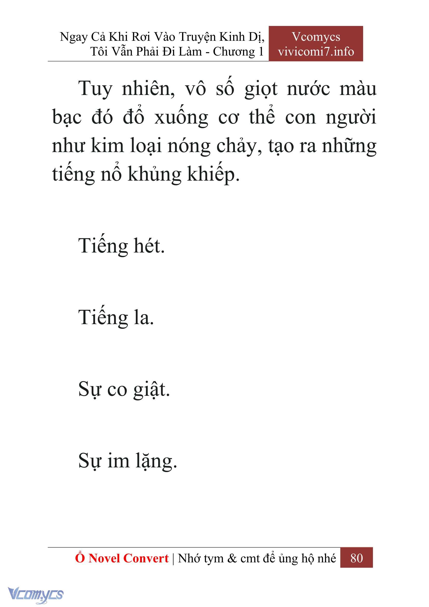 [Novel] Ngay Cả Khi Rơi Vào Truyện Kinh Dị, Tôi Vẫn Phải Đi Làm Chapter  1 - 82