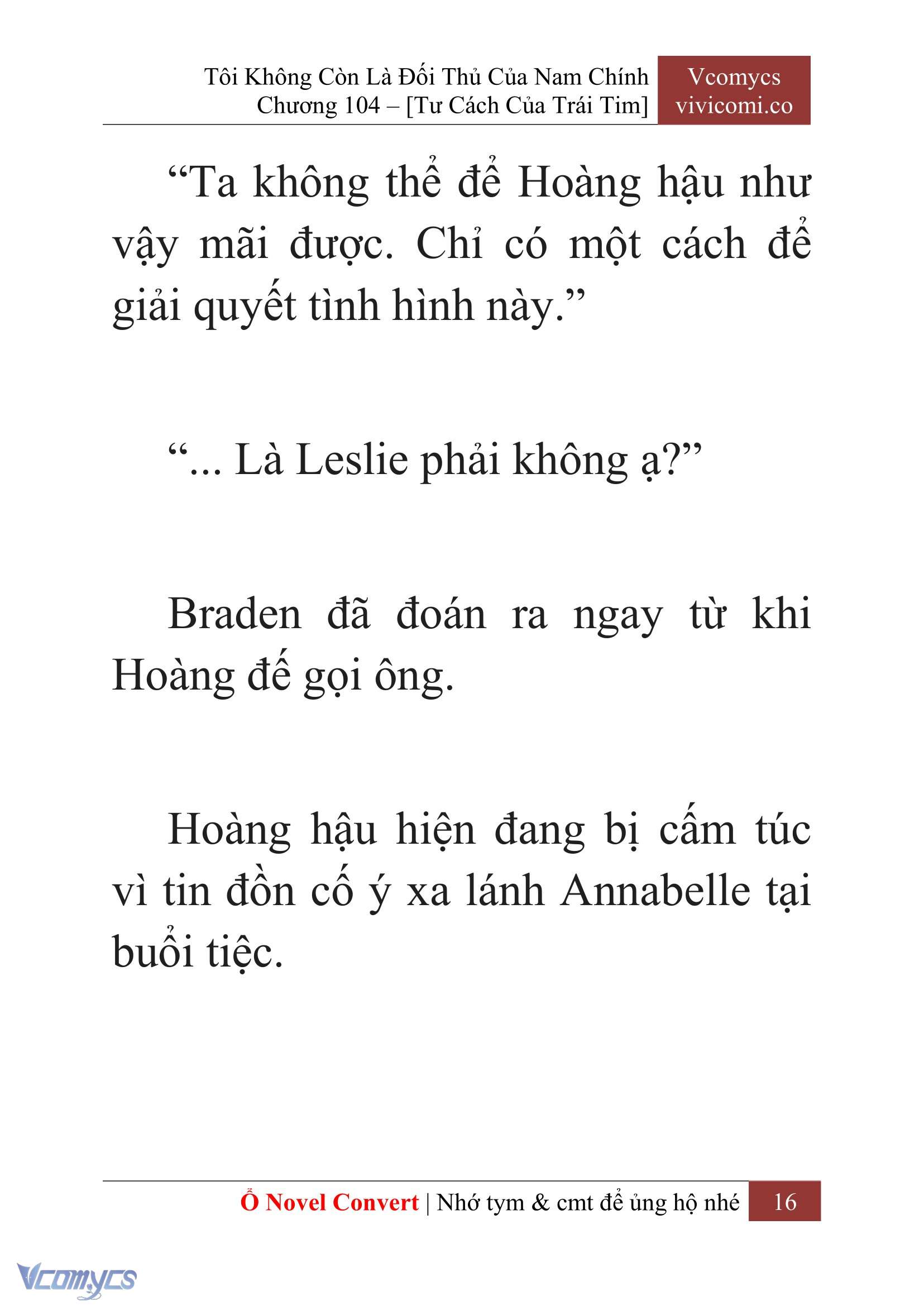 [Novel] Tôi Không Còn Là Đối Thủ Của Nam Chính Chapter  104 - 18