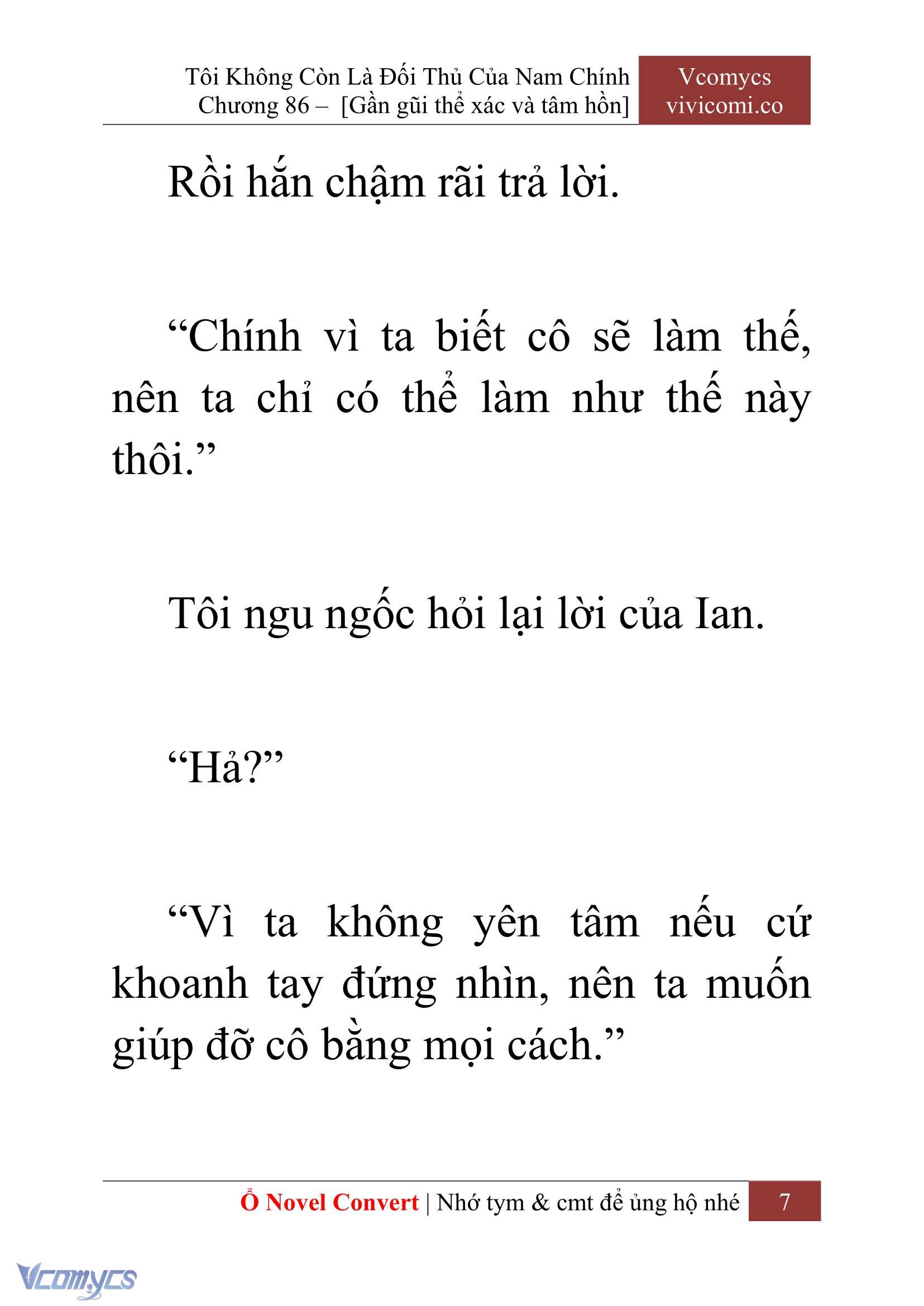 [Novel] Tôi Không Còn Là Đối Thủ Của Nam Chính Chapter  86 - 9