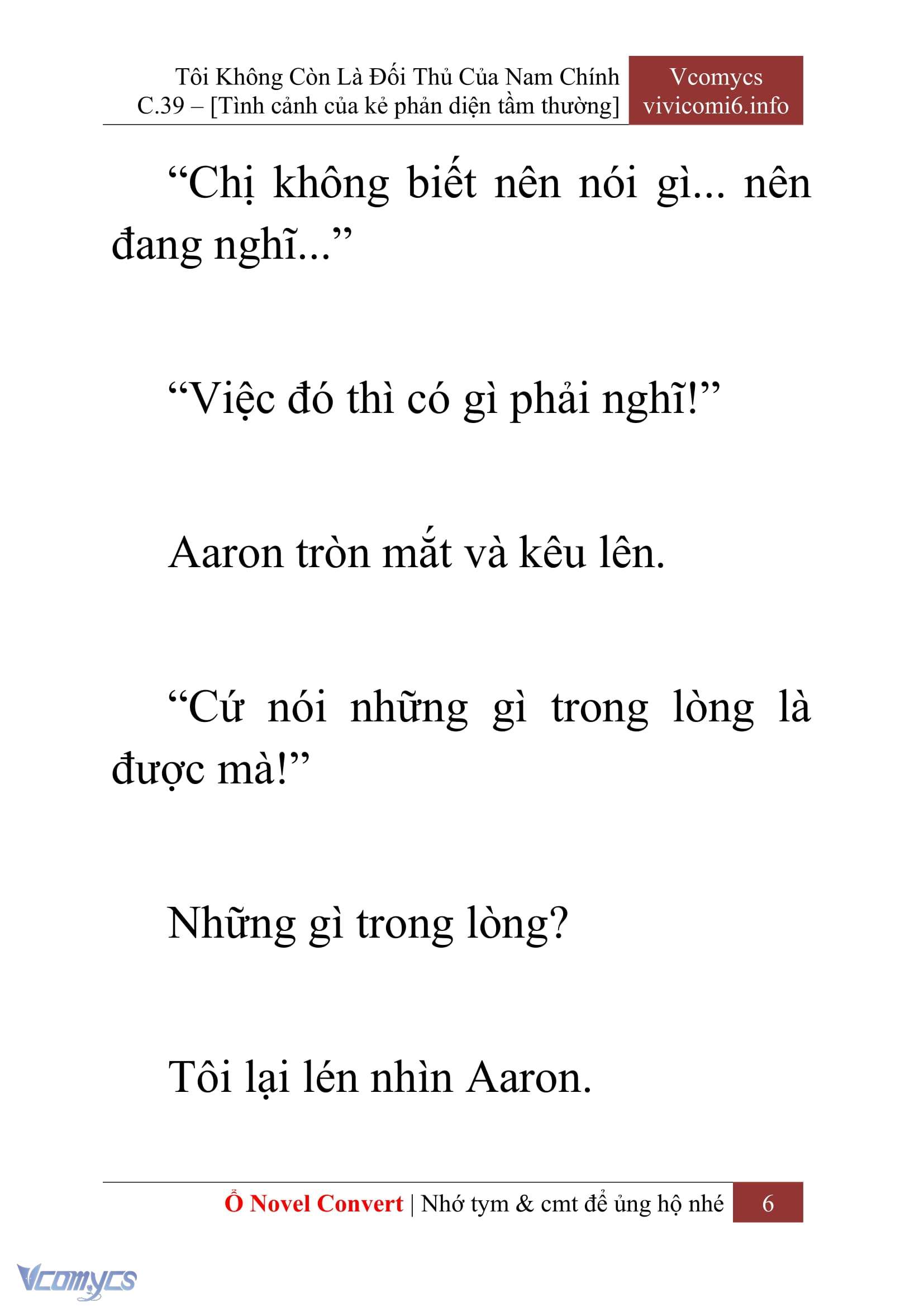 [Novel] Tôi Không Còn Là Đối Thủ Của Nam Chính Chapter  39 - 8
