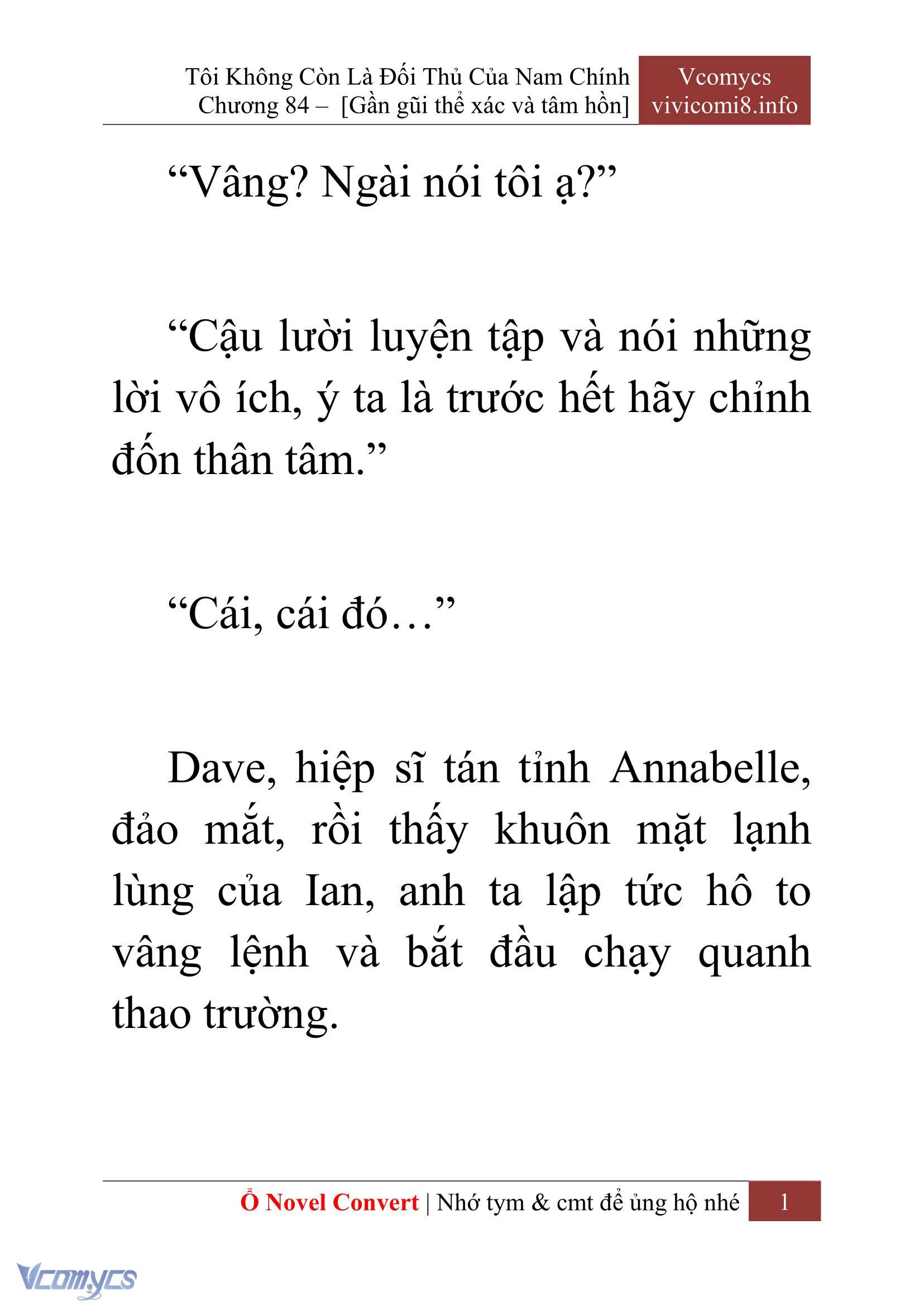 [Novel] Tôi Không Còn Là Đối Thủ Của Nam Chính Chapter  84 - 3