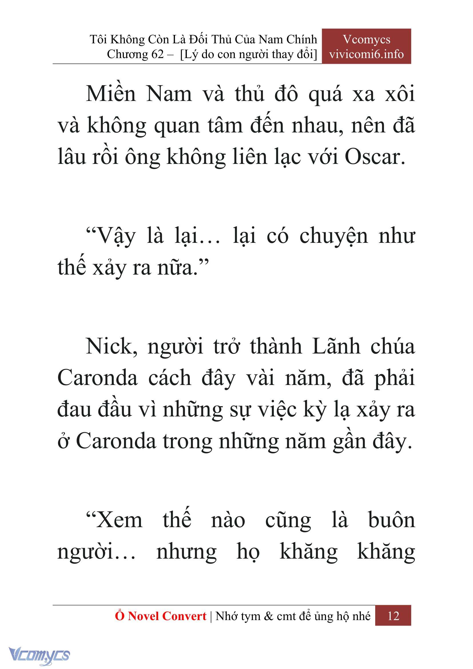 [Novel] Tôi Không Còn Là Đối Thủ Của Nam Chính Chapter  62 - 14