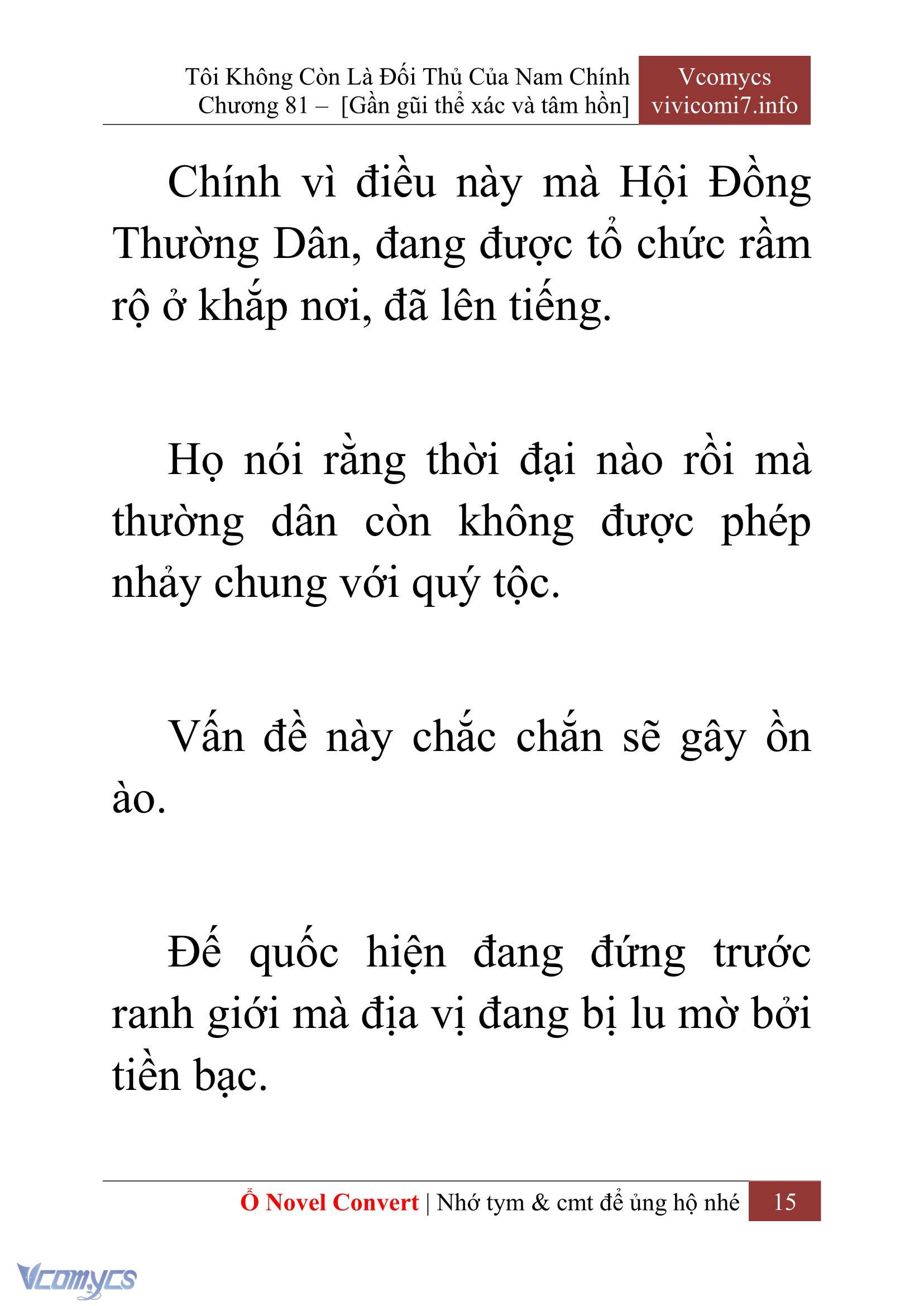 [Novel] Tôi Không Còn Là Đối Thủ Của Nam Chính Chapter  81 - 17