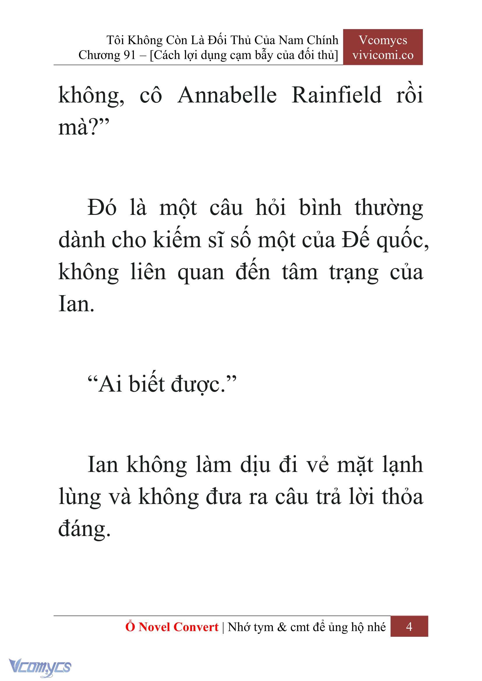 [Novel] Tôi Không Còn Là Đối Thủ Của Nam Chính Chapter  91 - 6