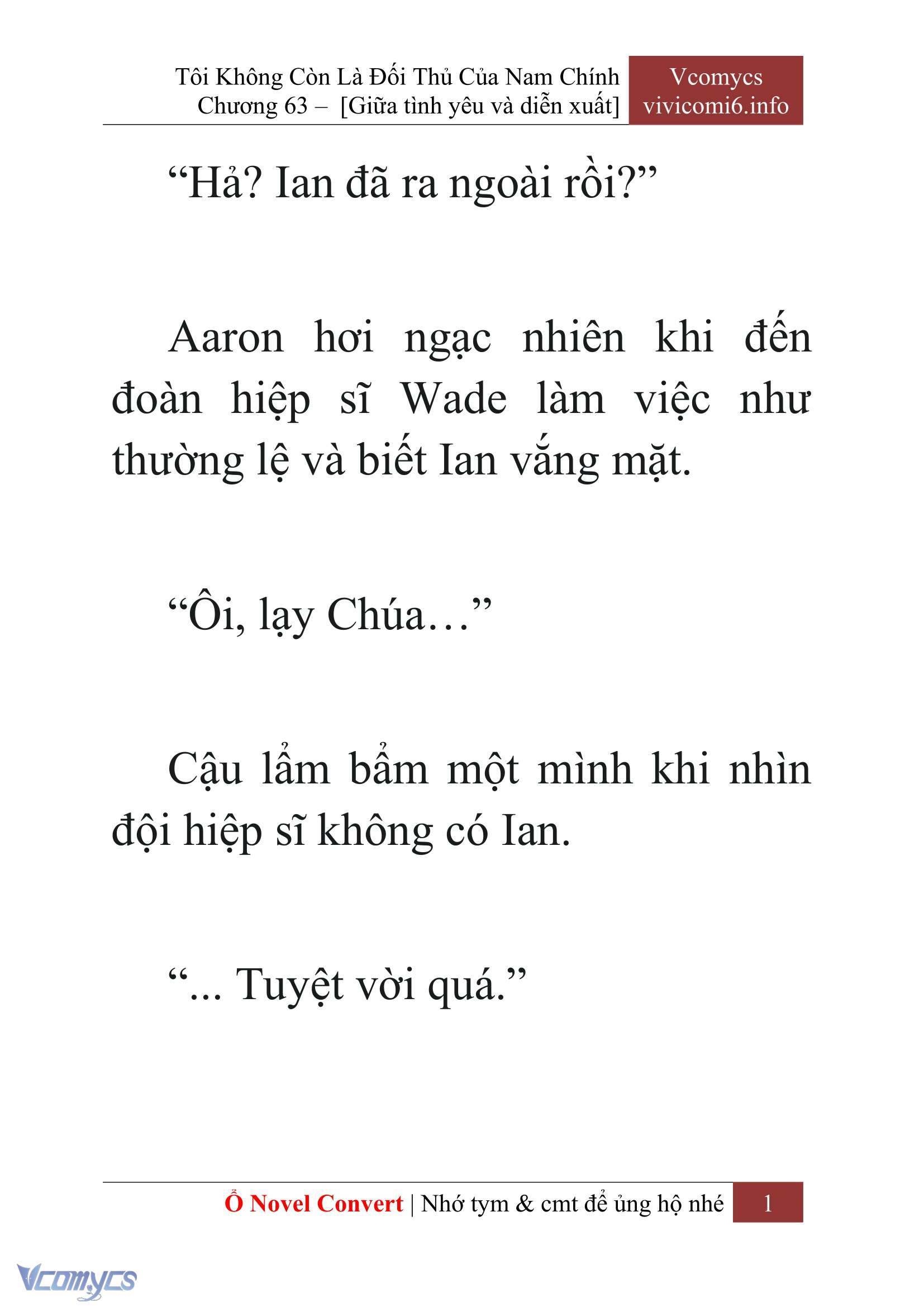 [Novel] Tôi Không Còn Là Đối Thủ Của Nam Chính Chapter  63 - 3