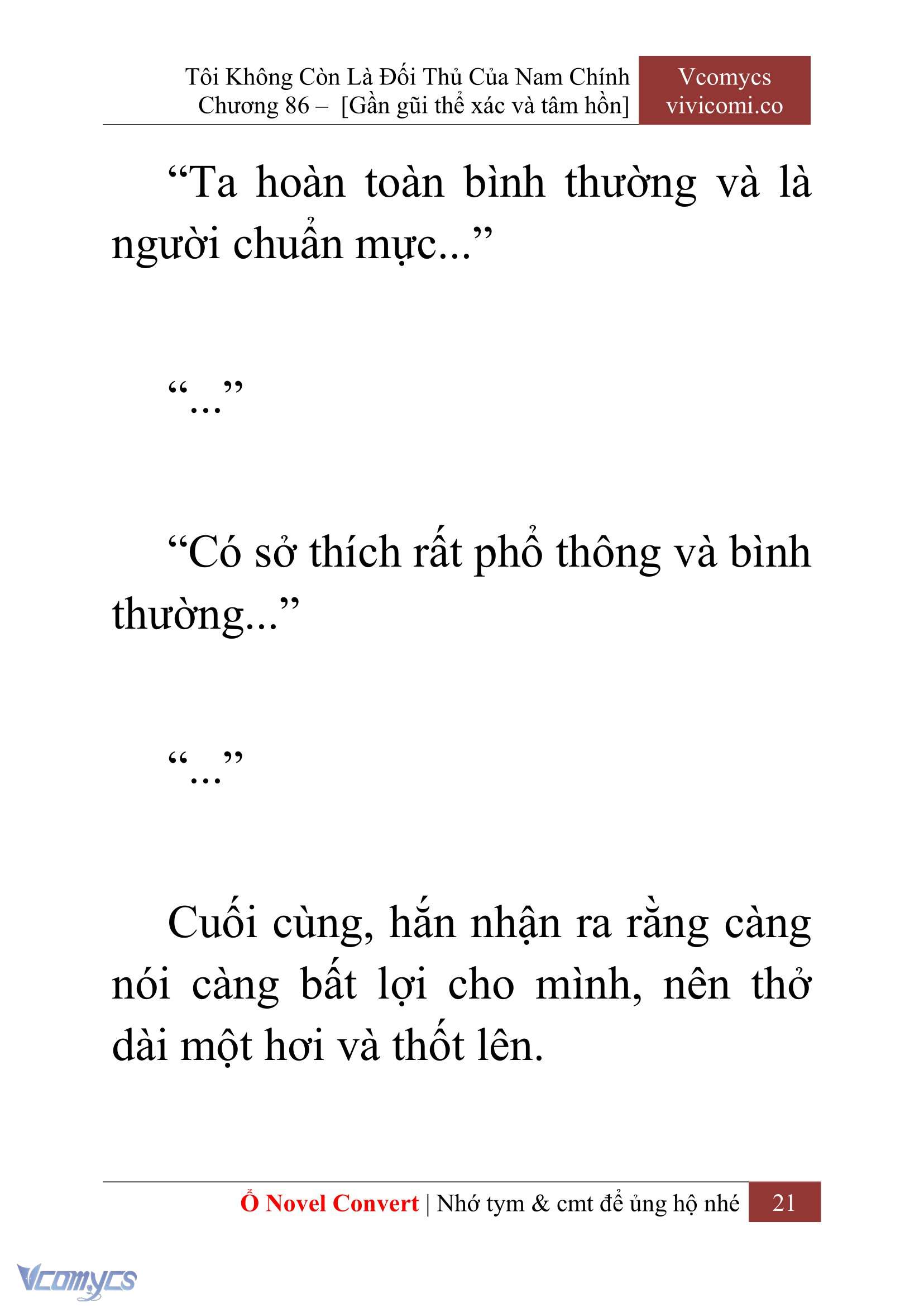 [Novel] Tôi Không Còn Là Đối Thủ Của Nam Chính Chapter  86 - 23