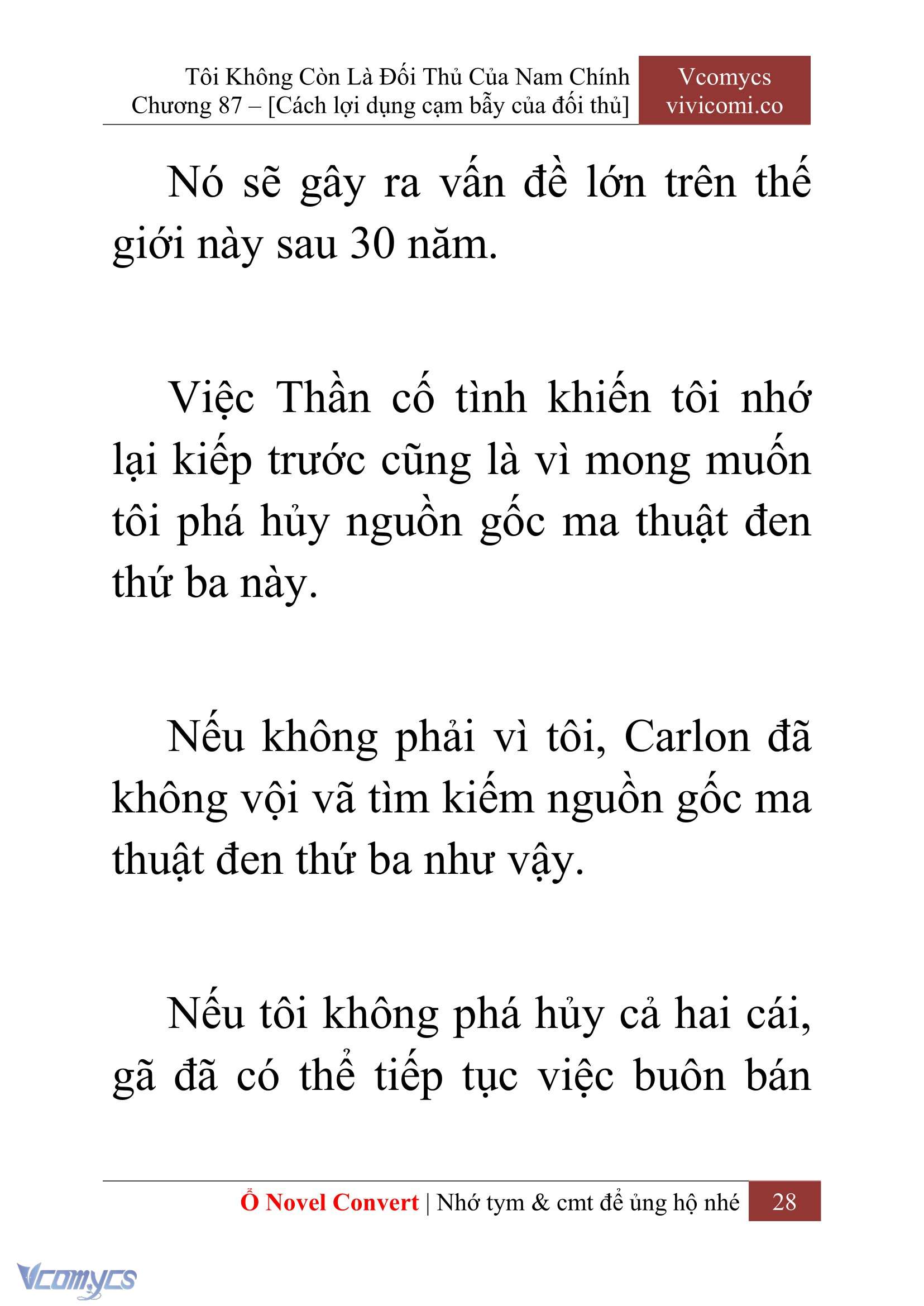 [Novel] Tôi Không Còn Là Đối Thủ Của Nam Chính Chapter  87 - 30