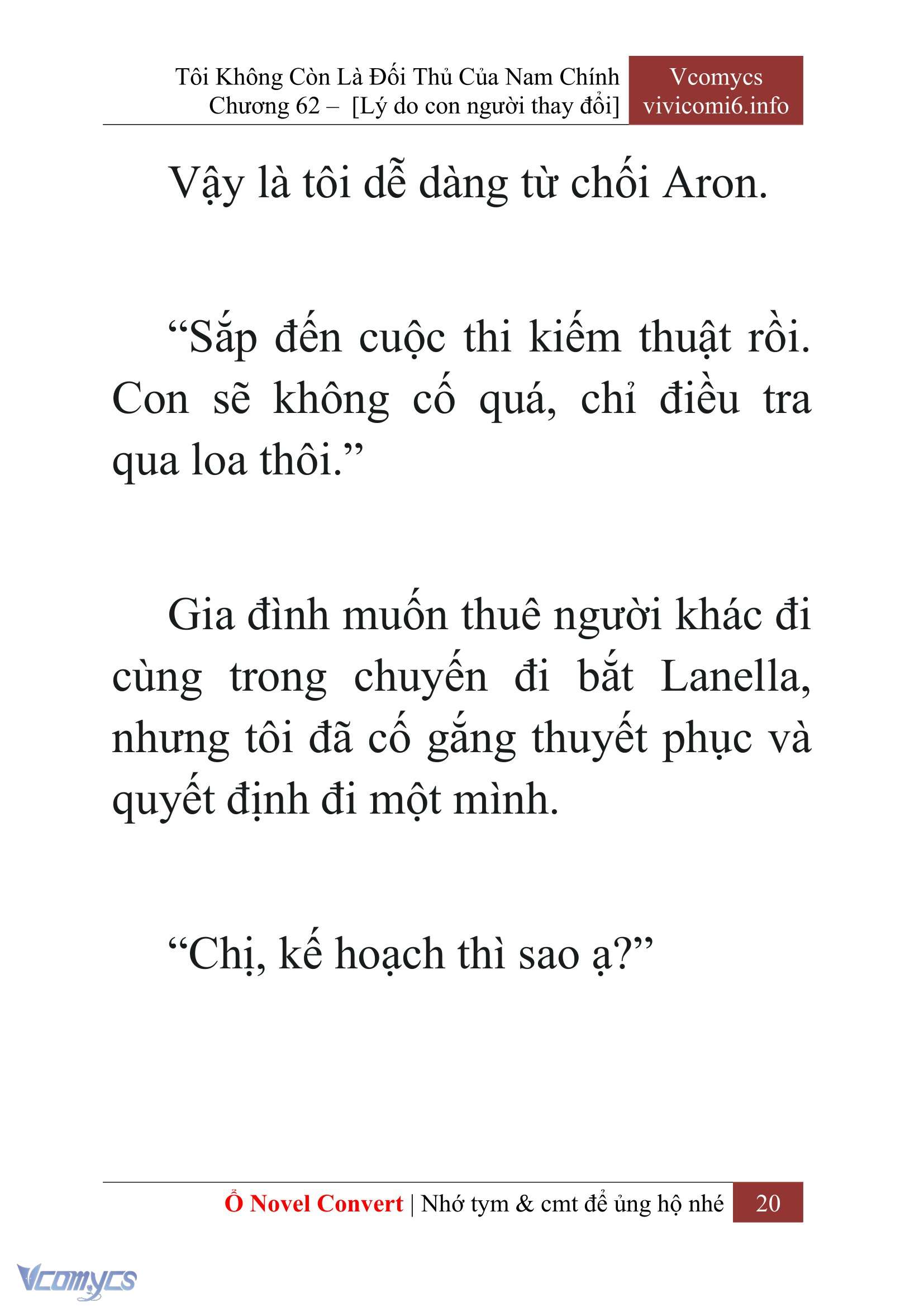 [Novel] Tôi Không Còn Là Đối Thủ Của Nam Chính Chapter  62 - 22