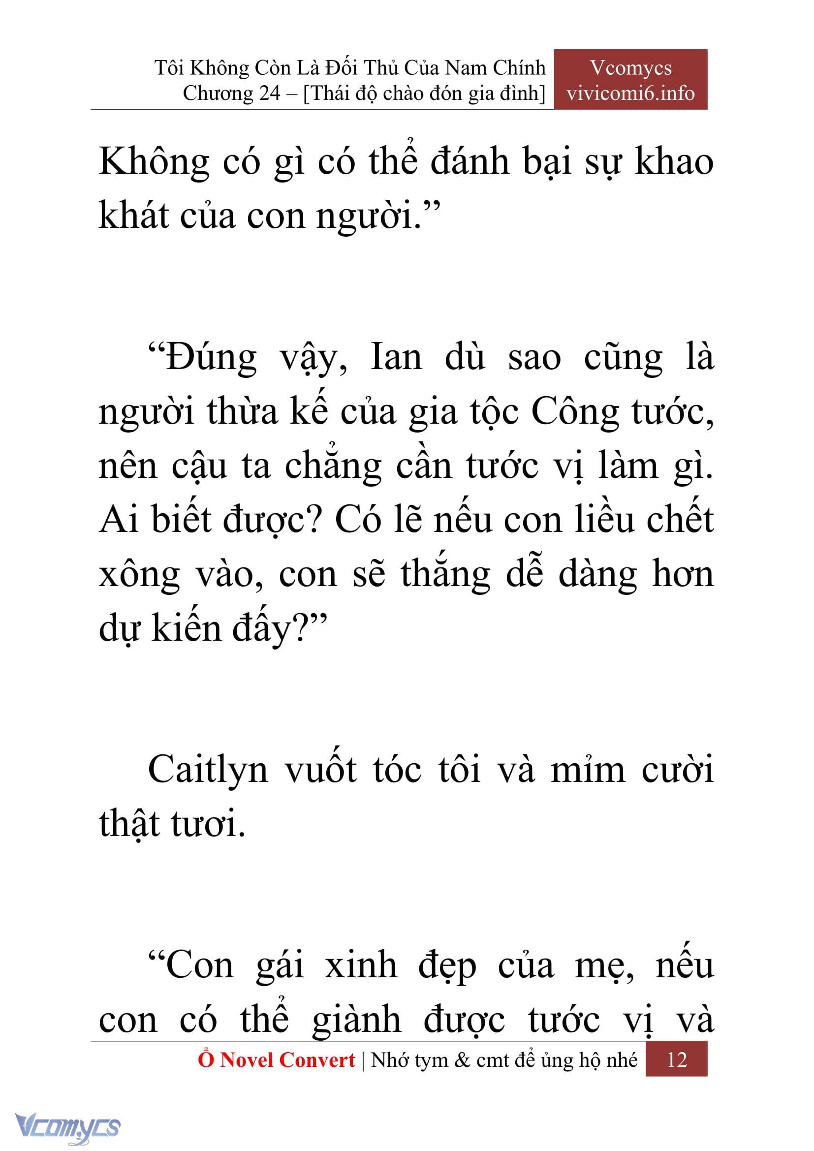 [Novel] Tôi Không Còn Là Đối Thủ Của Nam Chính Chapter  24 - 14