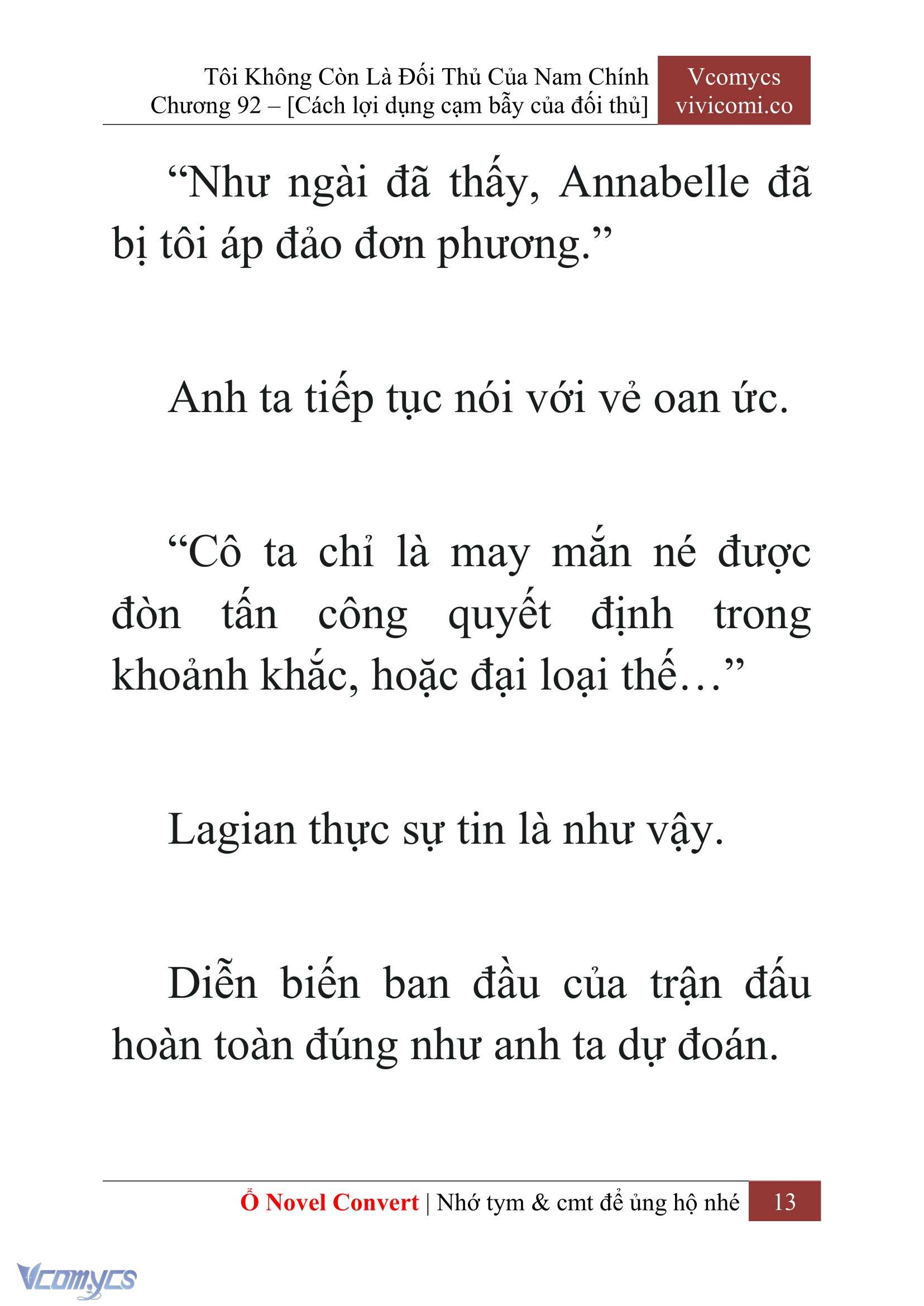 [Novel] Tôi Không Còn Là Đối Thủ Của Nam Chính Chapter  92 - 15