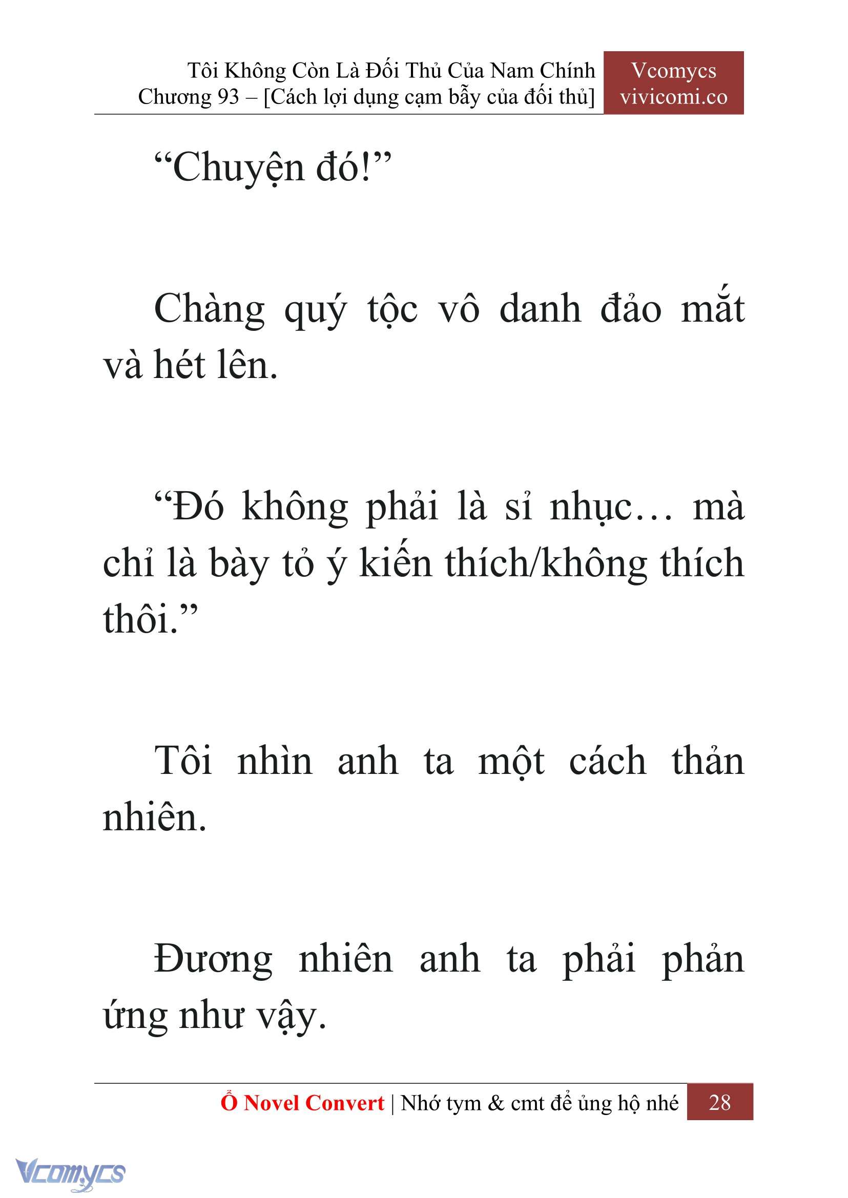 [Novel] Tôi Không Còn Là Đối Thủ Của Nam Chính Chapter  93 - 30