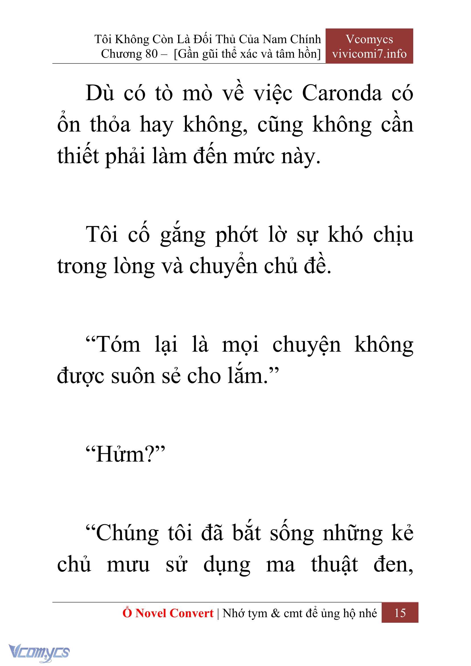 [Novel] Tôi Không Còn Là Đối Thủ Của Nam Chính Chapter  80 - 17
