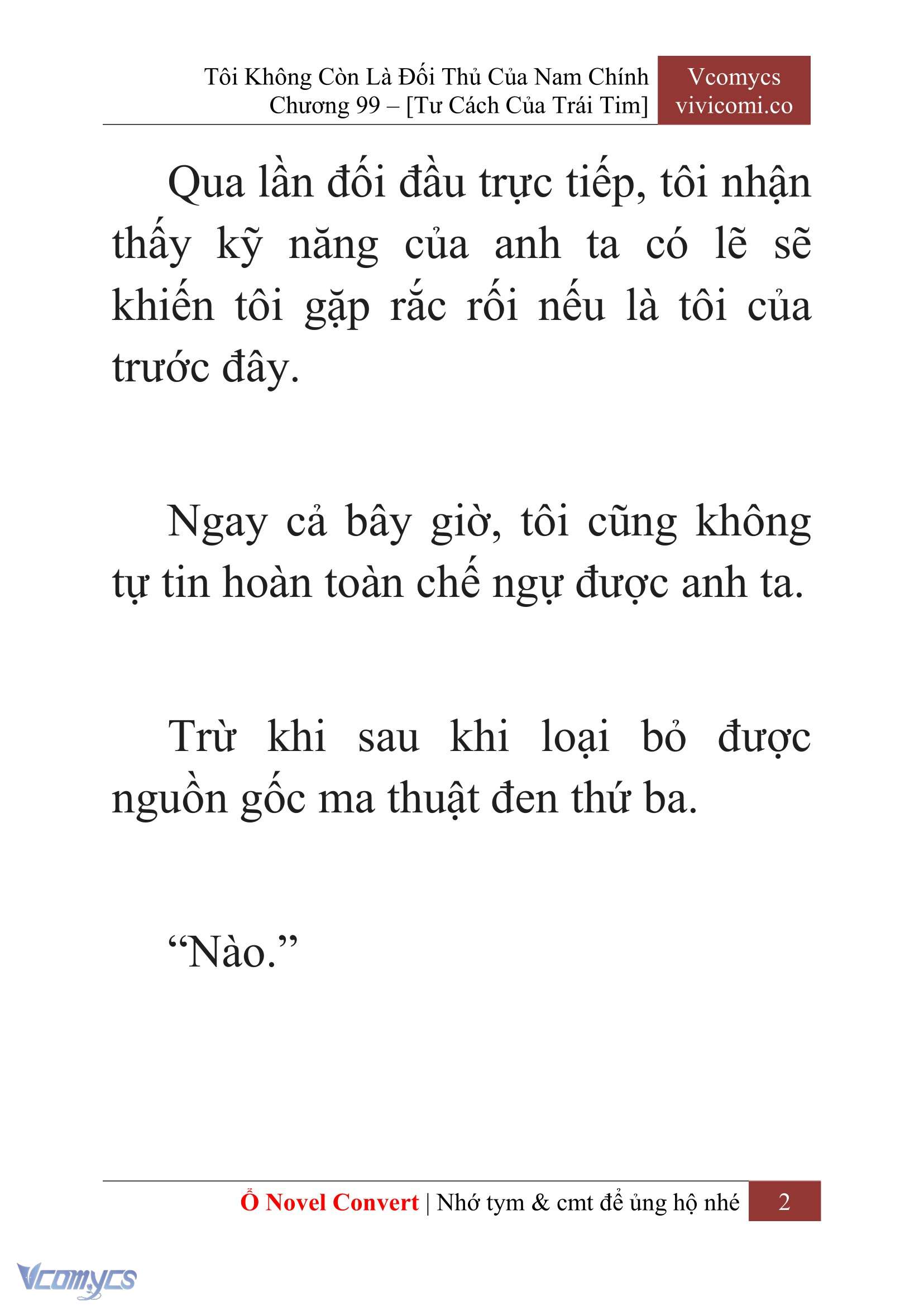 [Novel] Tôi Không Còn Là Đối Thủ Của Nam Chính Chapter  99 - 4