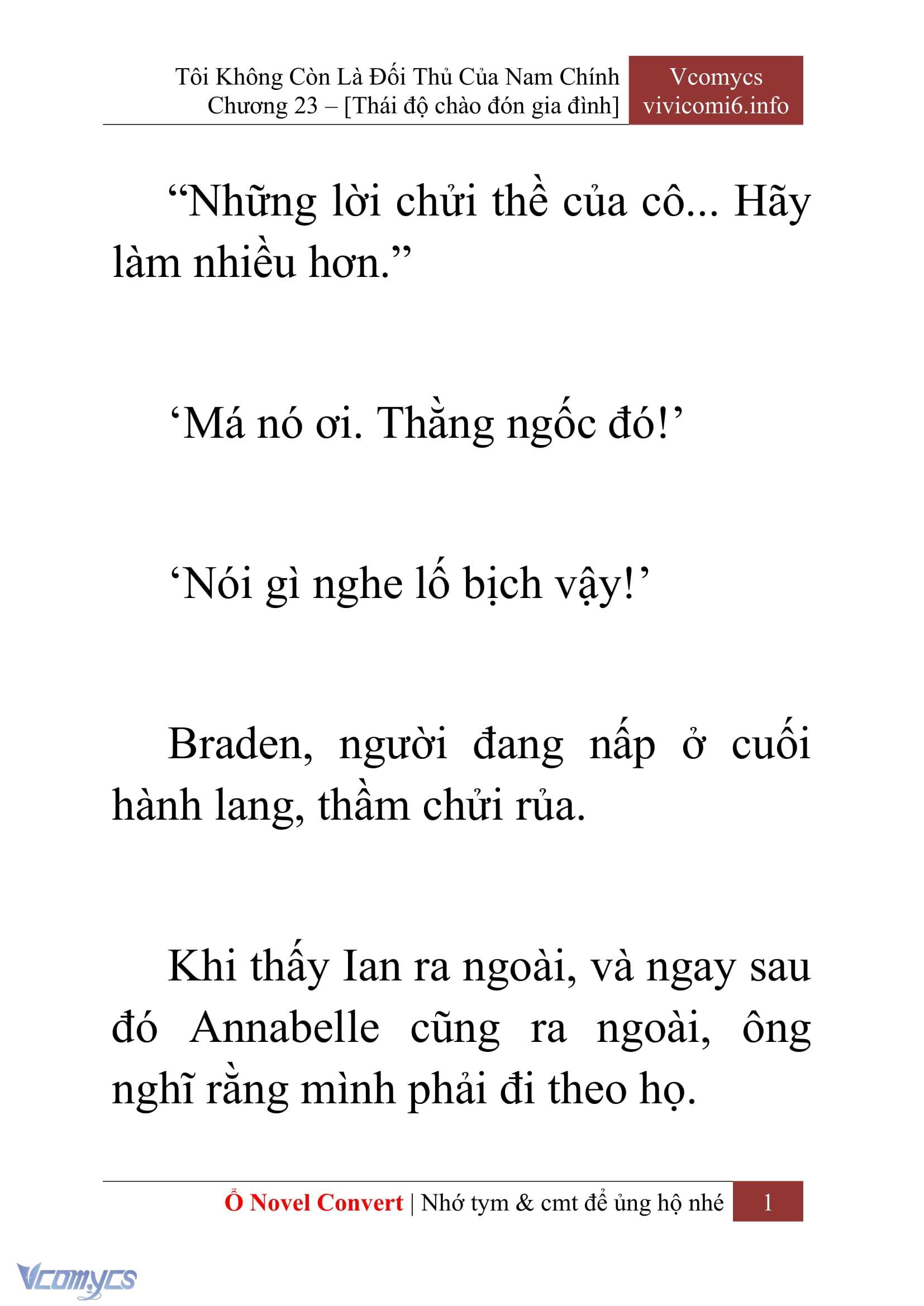 [Novel] Tôi Không Còn Là Đối Thủ Của Nam Chính Chapter  23 - 3