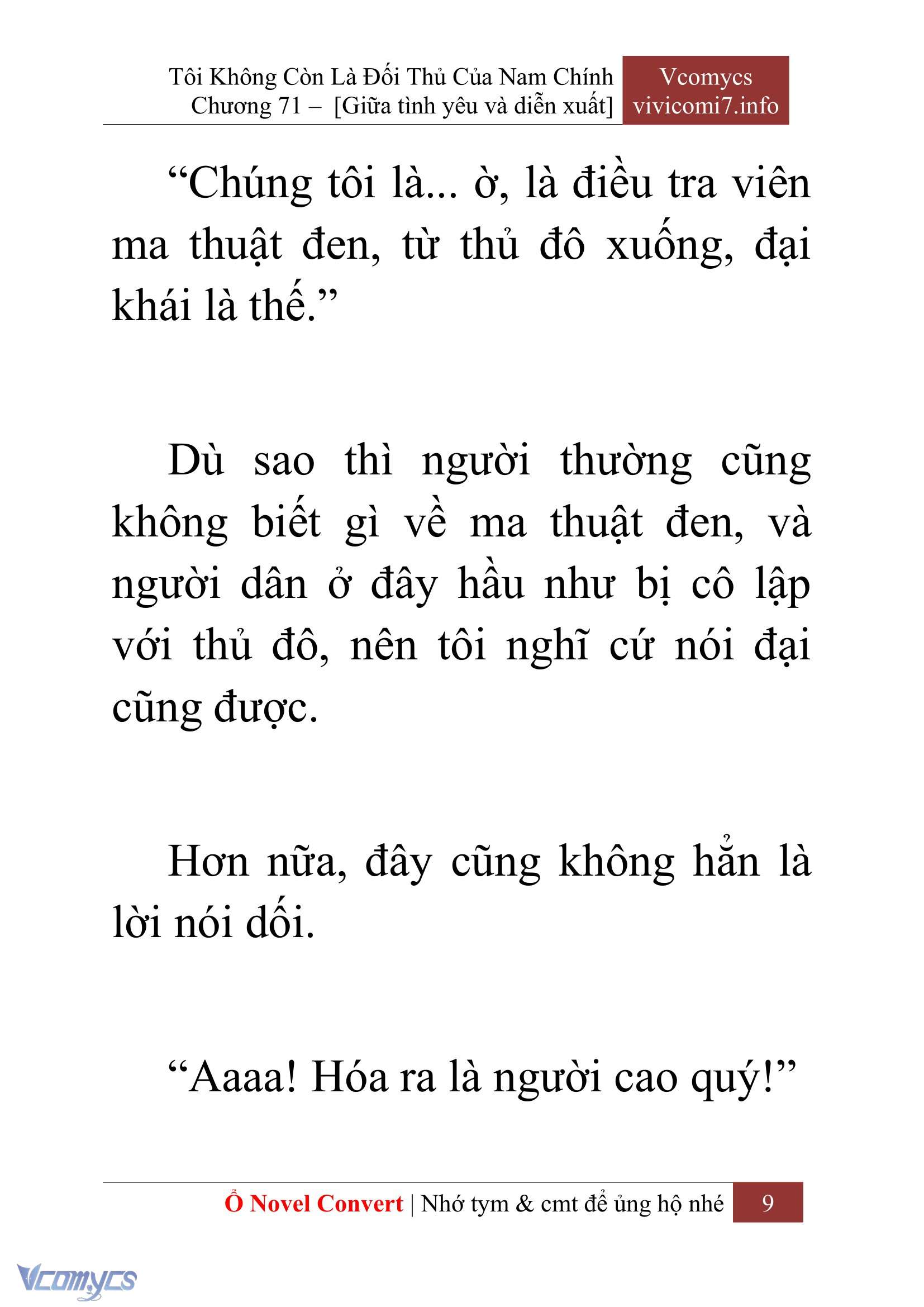 [Novel] Tôi Không Còn Là Đối Thủ Của Nam Chính Chapter  71 - 11