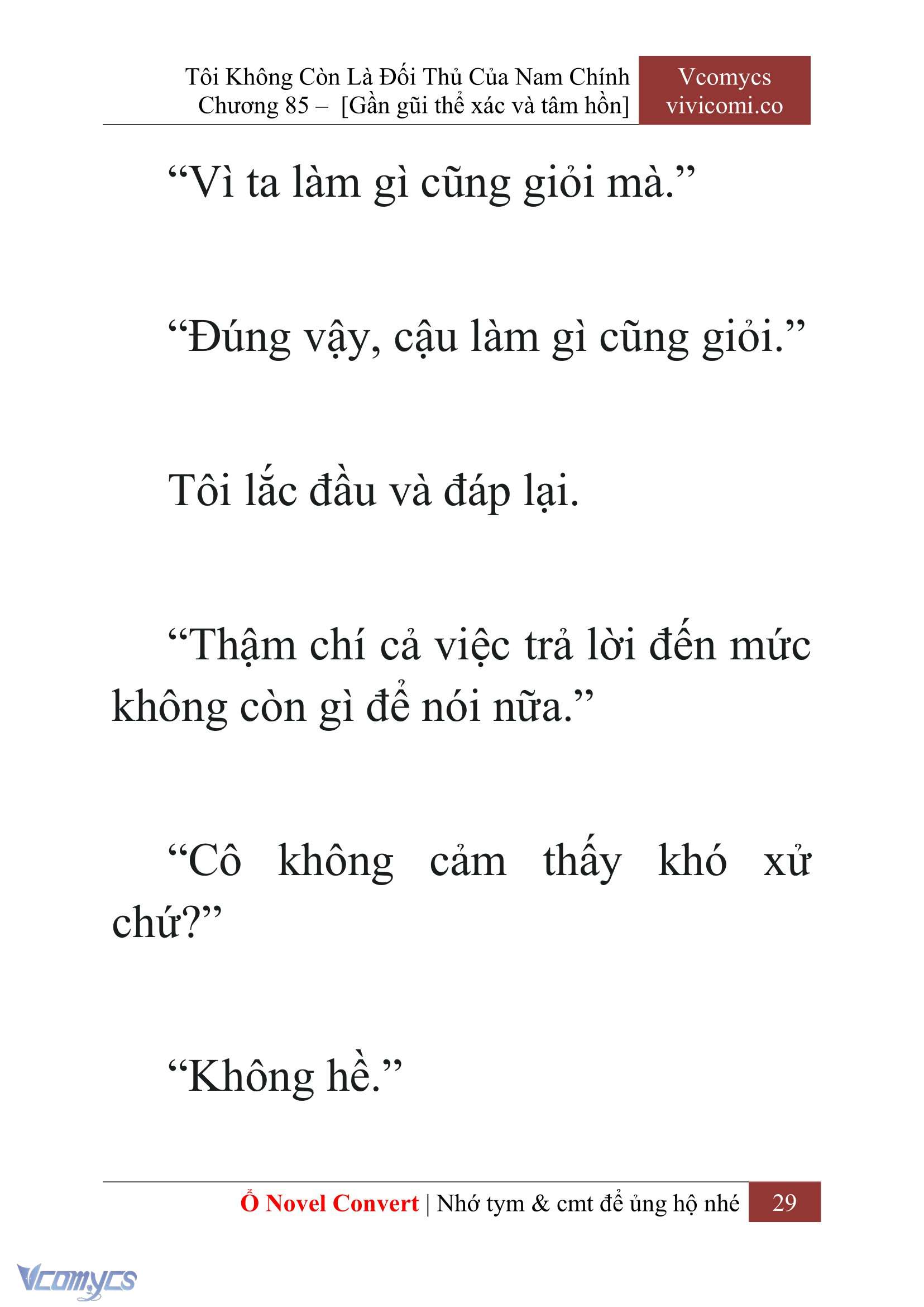 [Novel] Tôi Không Còn Là Đối Thủ Của Nam Chính Chapter  85 - 31