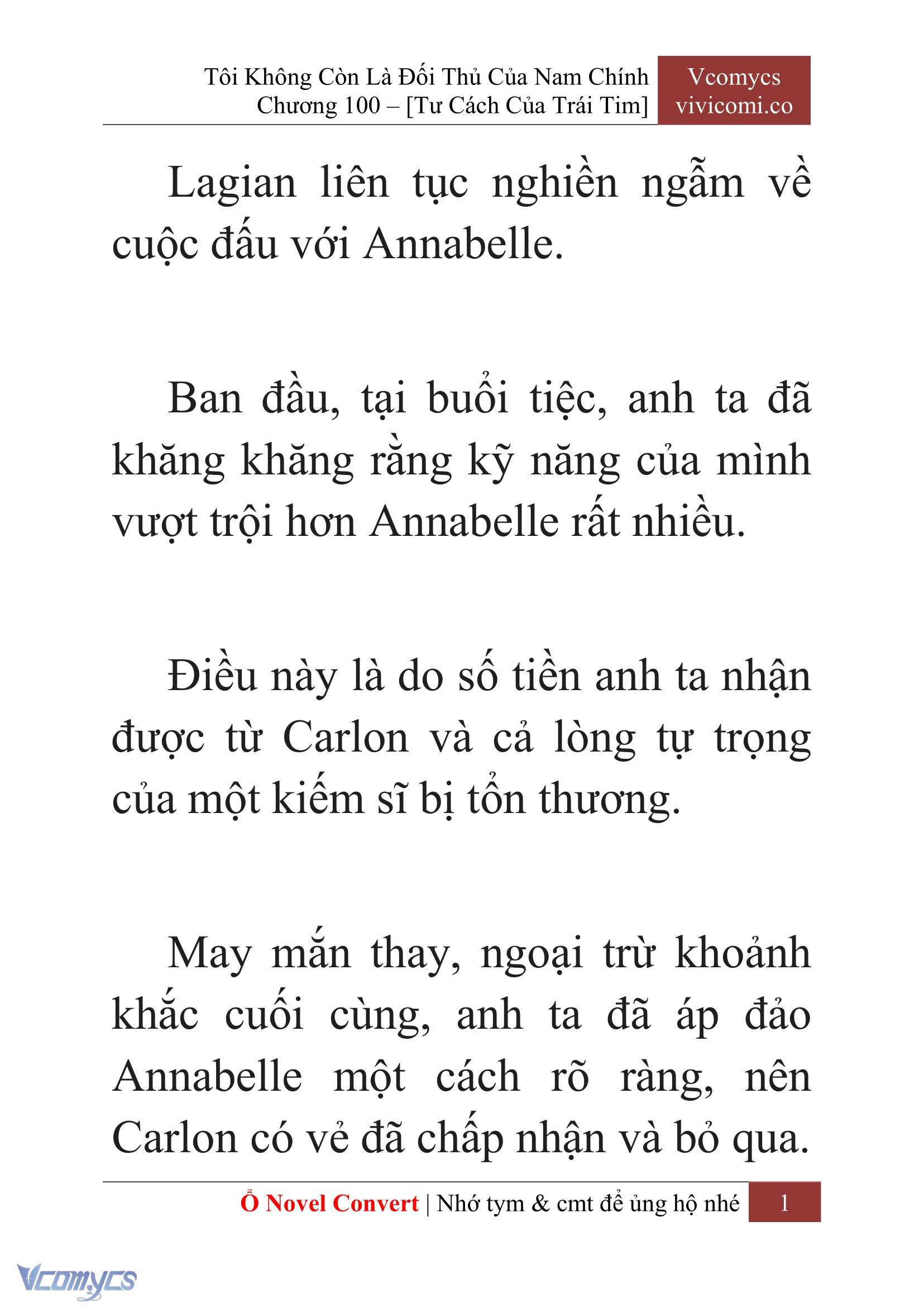 [Novel] Tôi Không Còn Là Đối Thủ Của Nam Chính Chapter  100 - 3