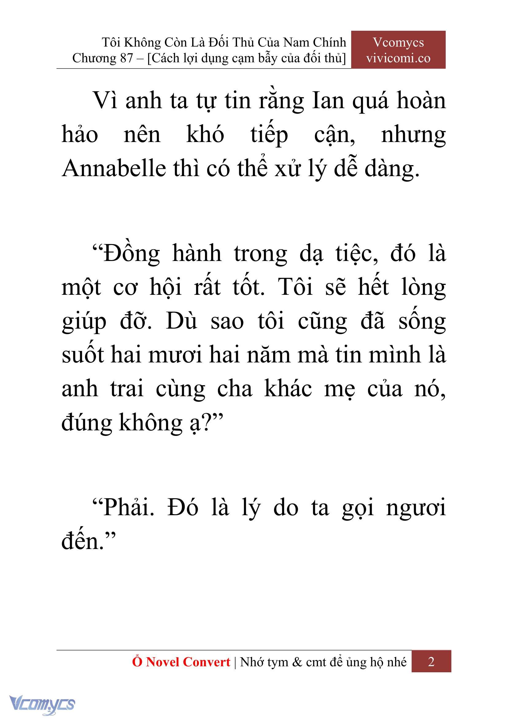 [Novel] Tôi Không Còn Là Đối Thủ Của Nam Chính Chapter  87 - 4