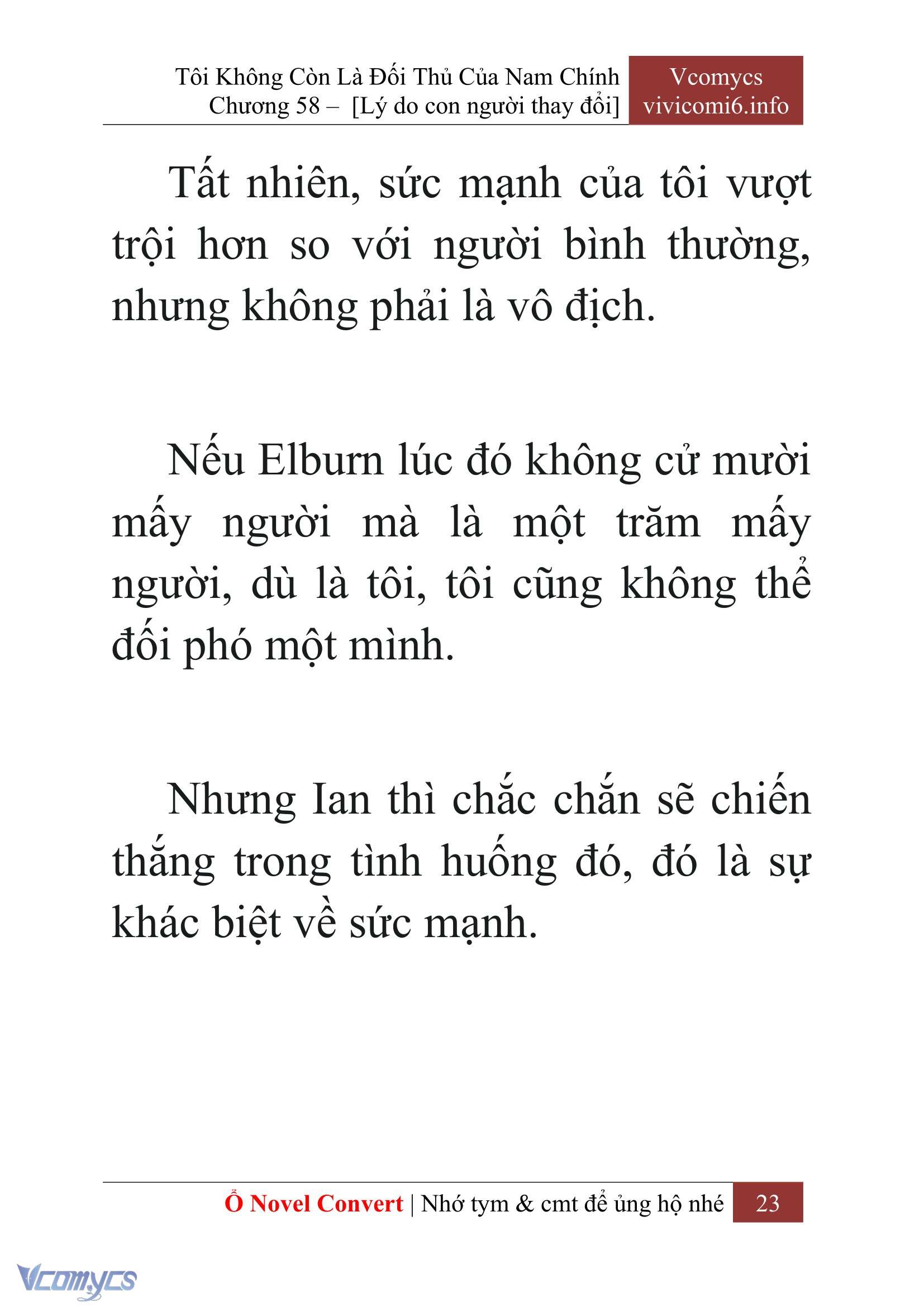 [Novel] Tôi Không Còn Là Đối Thủ Của Nam Chính Chapter  58 - 25