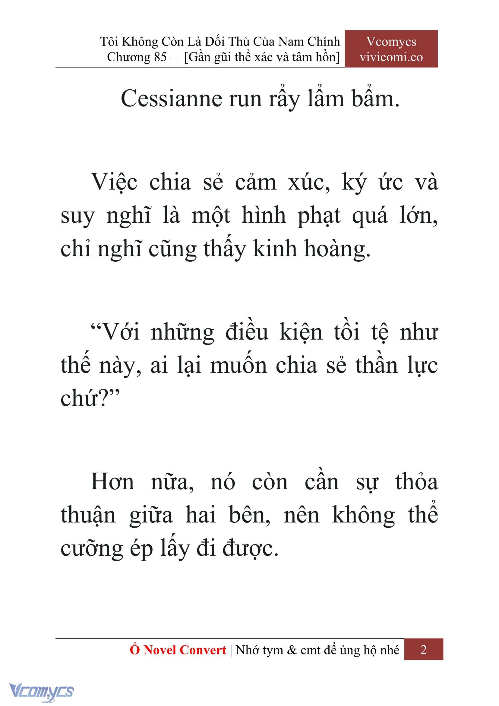 [Novel] Tôi Không Còn Là Đối Thủ Của Nam Chính Chapter  85 - 4