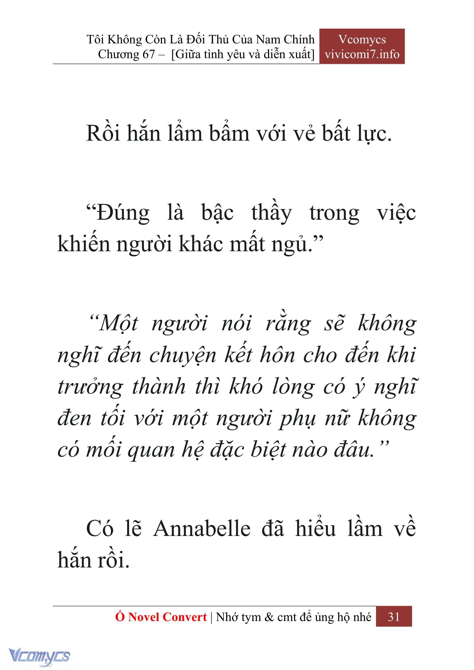[Novel] Tôi Không Còn Là Đối Thủ Của Nam Chính Chapter  67 - 33