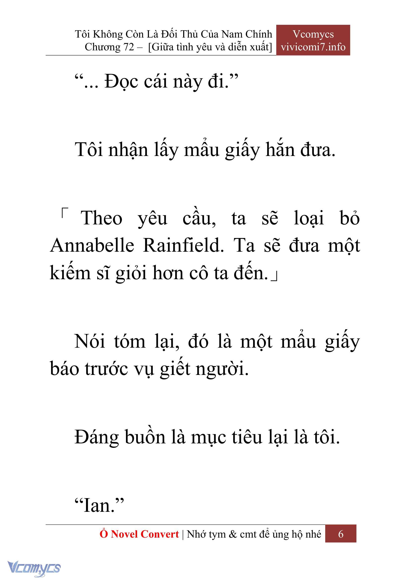 [Novel] Tôi Không Còn Là Đối Thủ Của Nam Chính Chapter  72 - 8