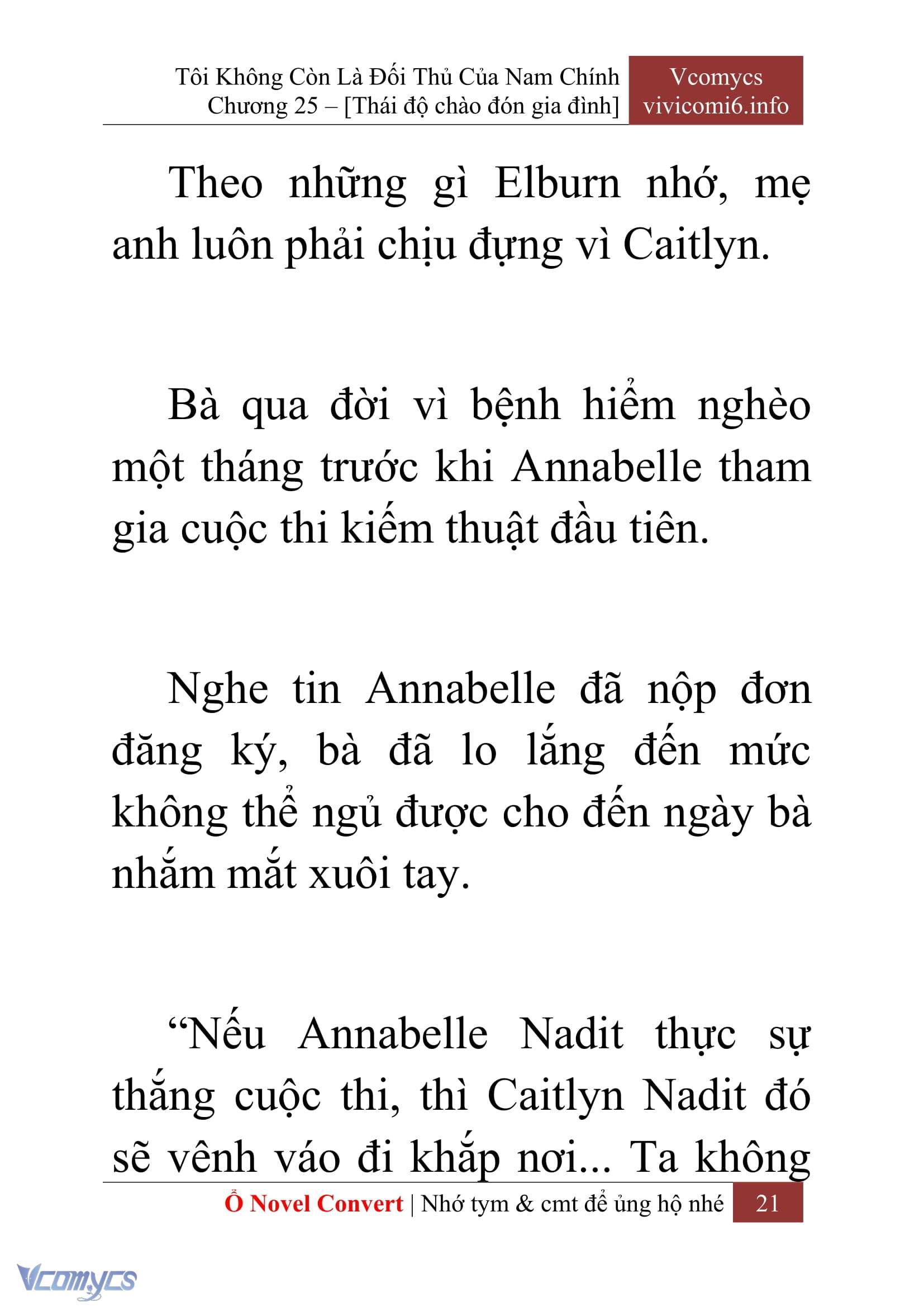 [Novel] Tôi Không Còn Là Đối Thủ Của Nam Chính Chapter  25 - 23