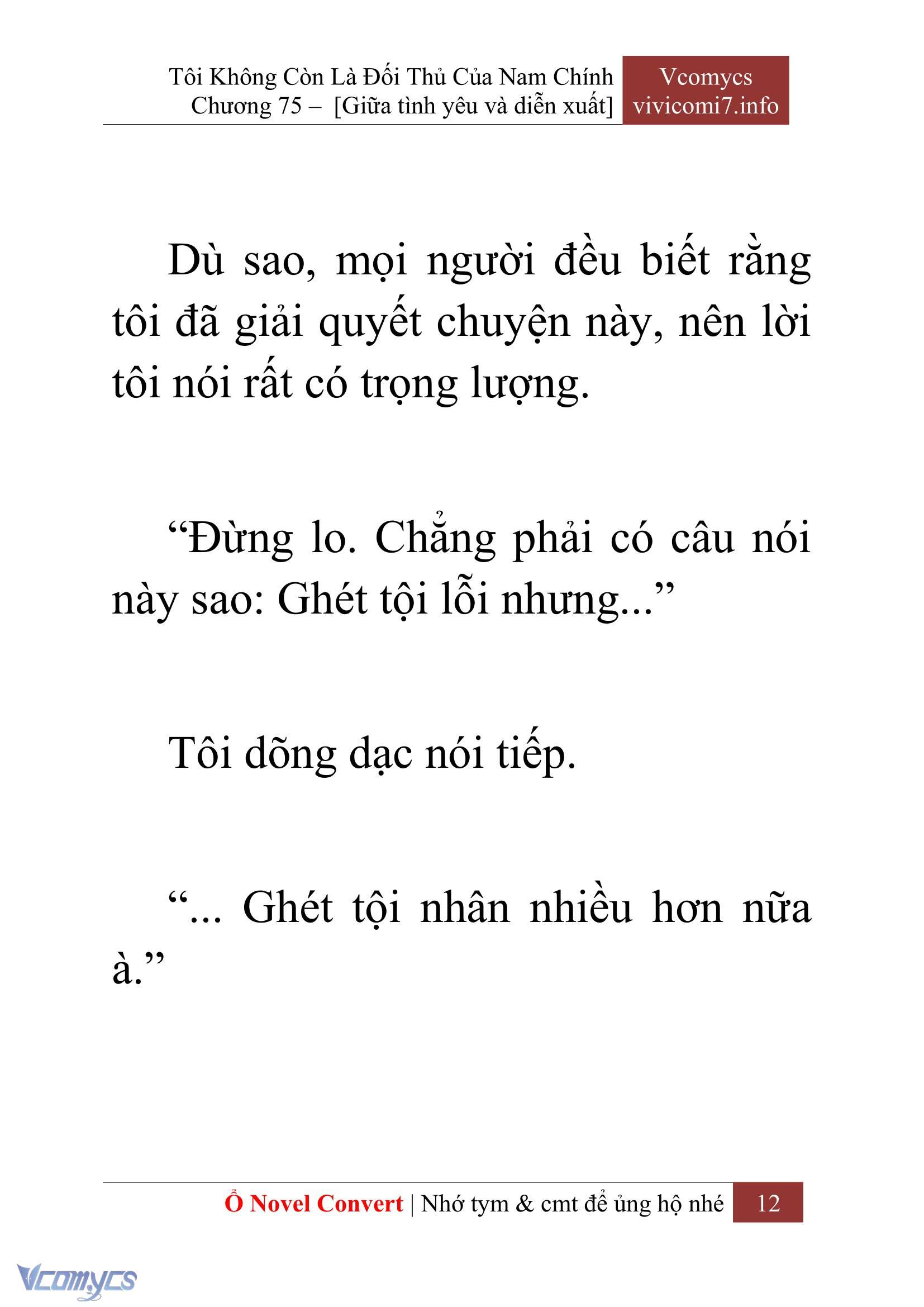 [Novel] Tôi Không Còn Là Đối Thủ Của Nam Chính Chapter  75 - 14
