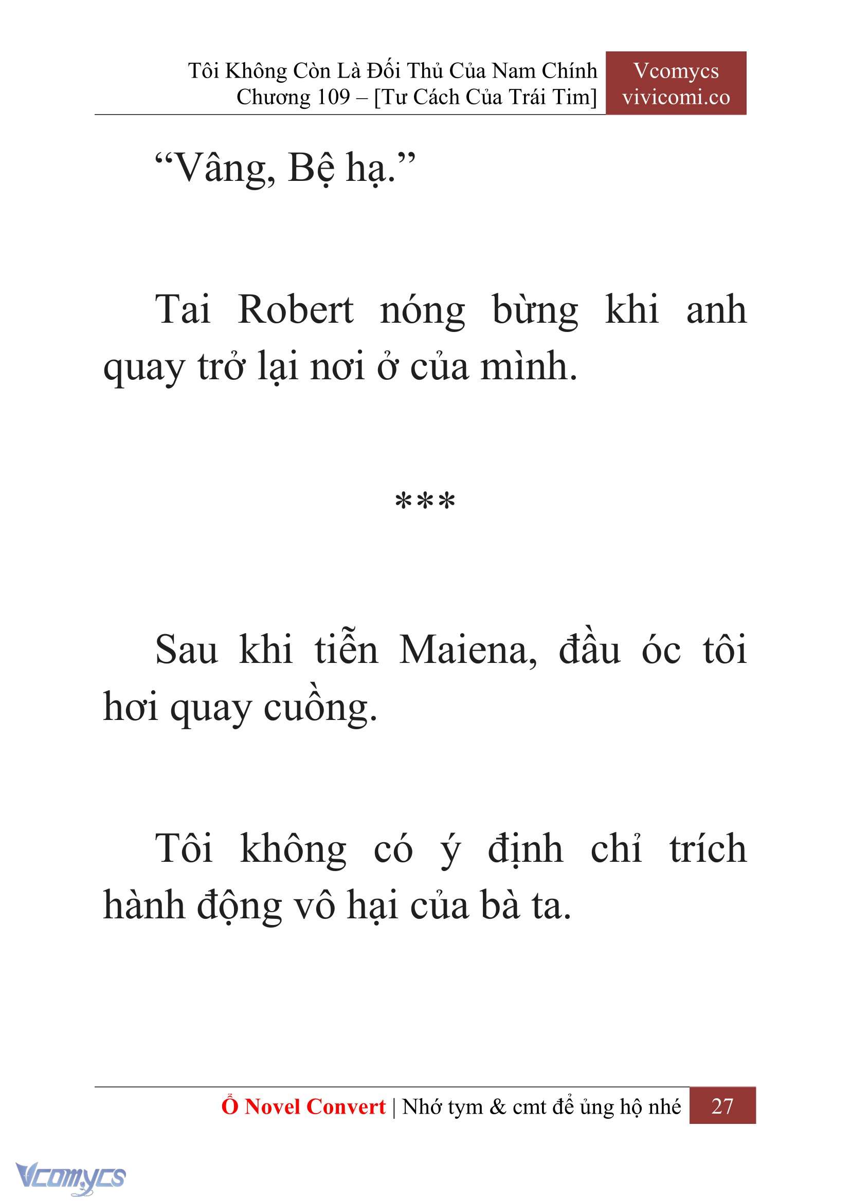 [Novel] Tôi Không Còn Là Đối Thủ Của Nam Chính Chapter  109 - 29