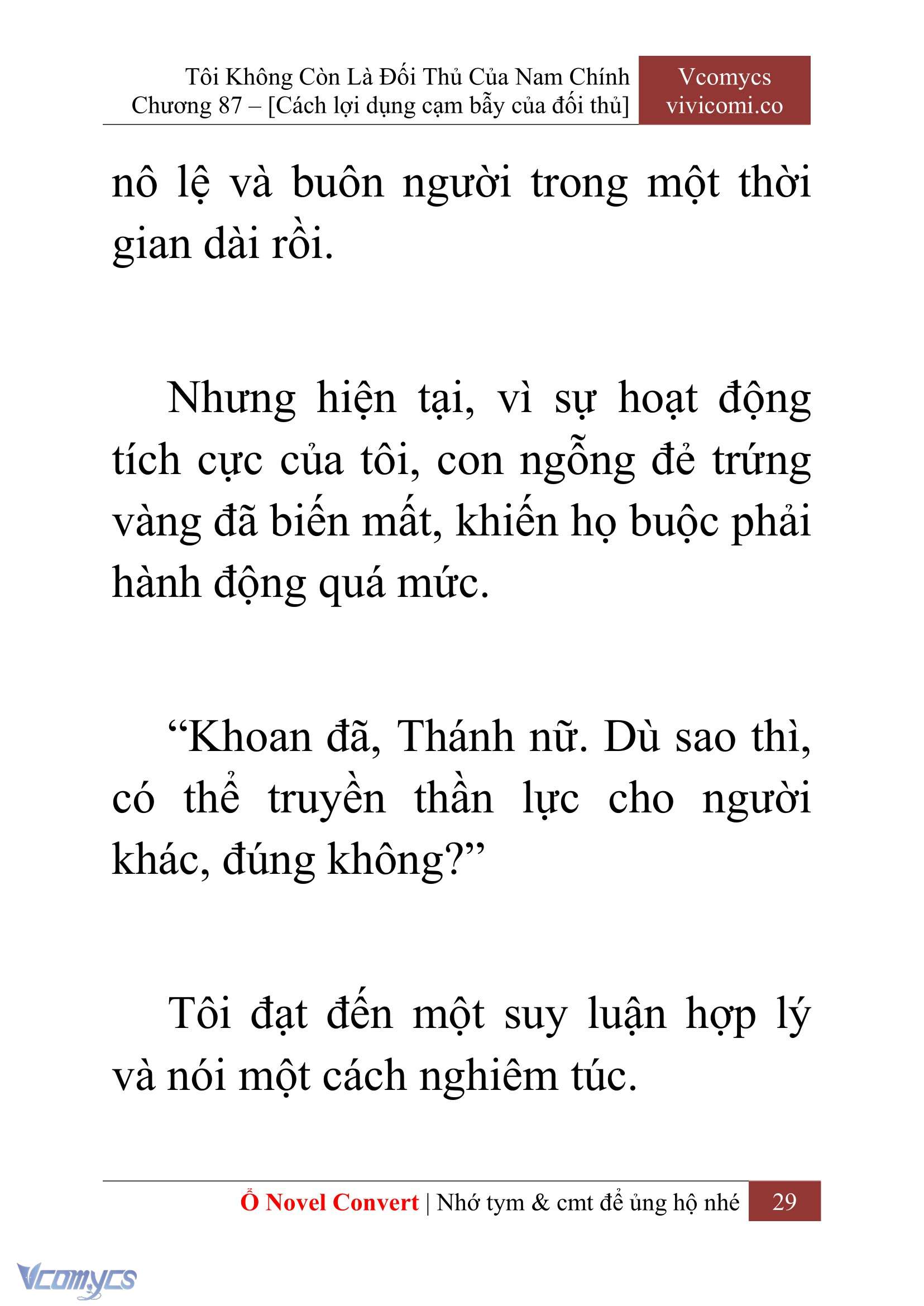[Novel] Tôi Không Còn Là Đối Thủ Của Nam Chính Chapter  87 - 31