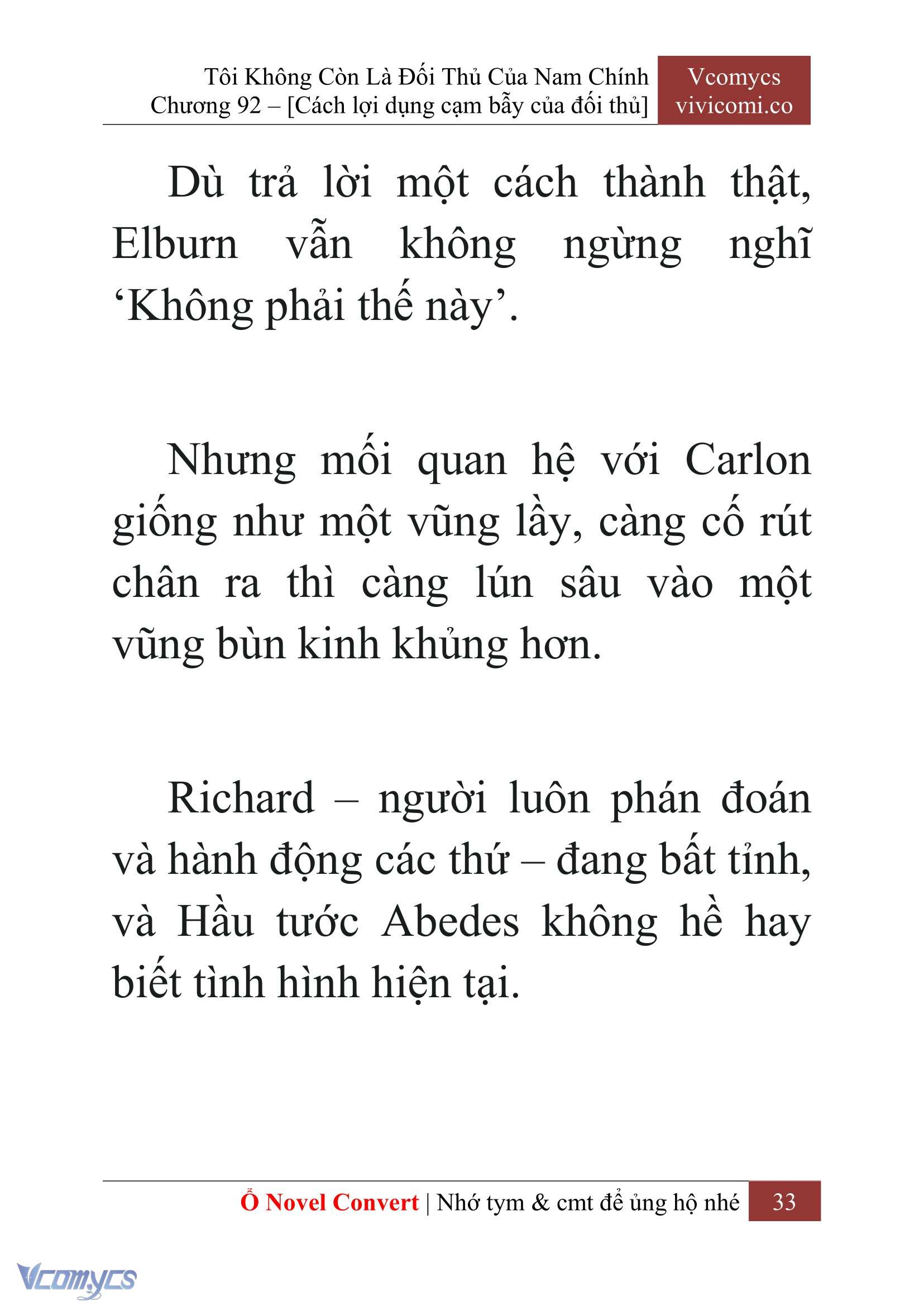 [Novel] Tôi Không Còn Là Đối Thủ Của Nam Chính Chapter  92 - 35