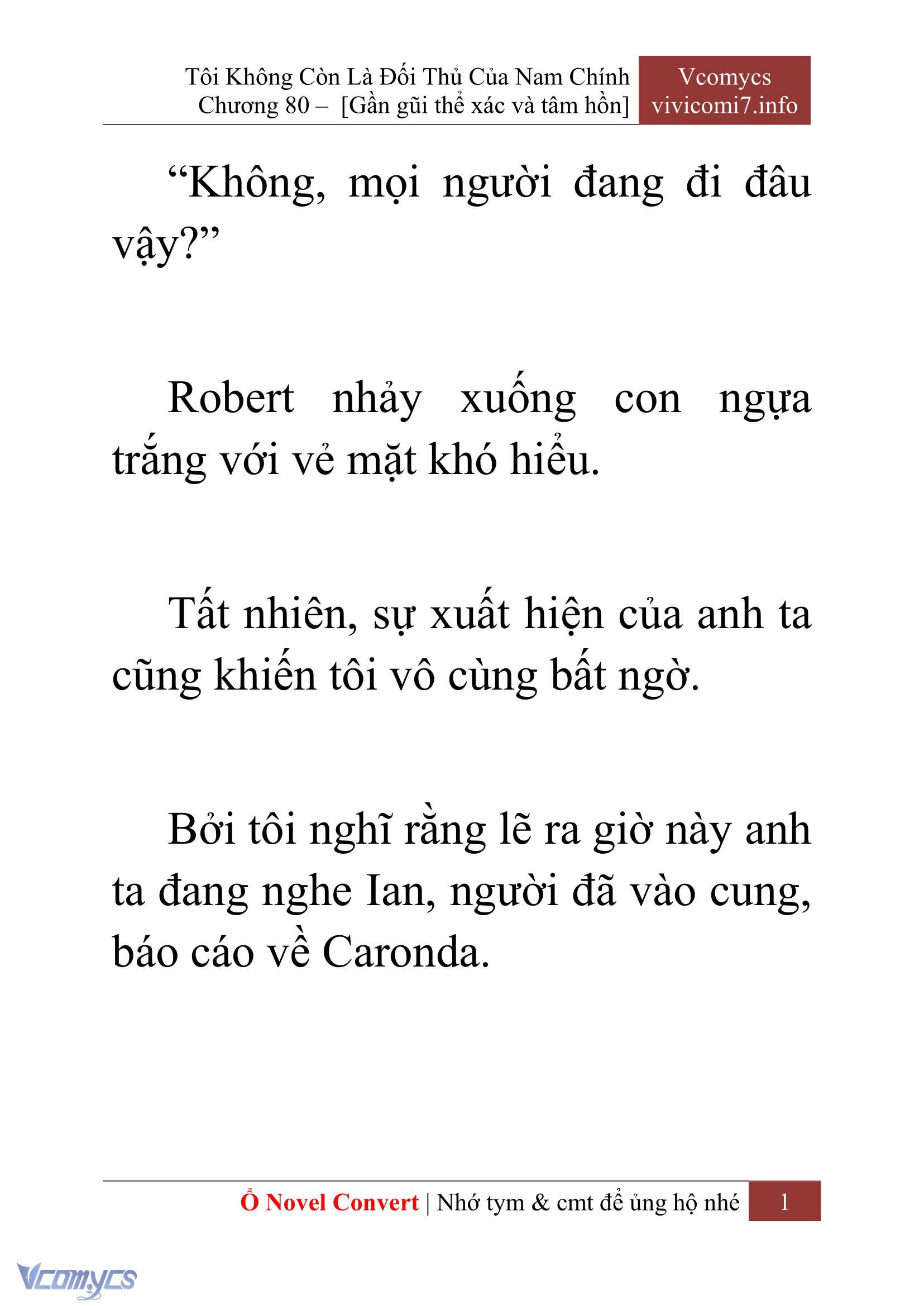 [Novel] Tôi Không Còn Là Đối Thủ Của Nam Chính Chapter  80 - 3