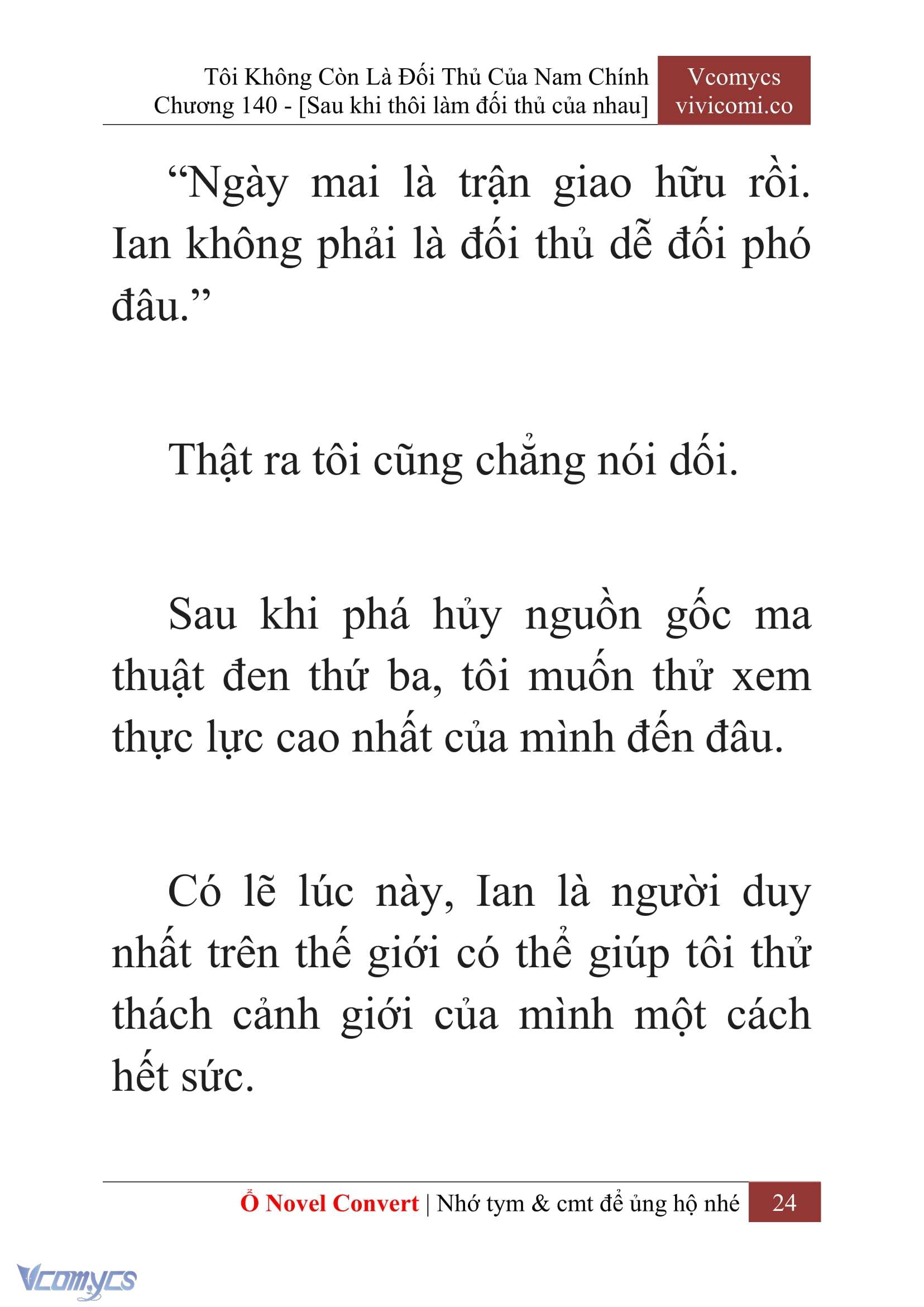 [Novel] Tôi Không Còn Là Đối Thủ Của Nam Chính Chapter  140 - 26