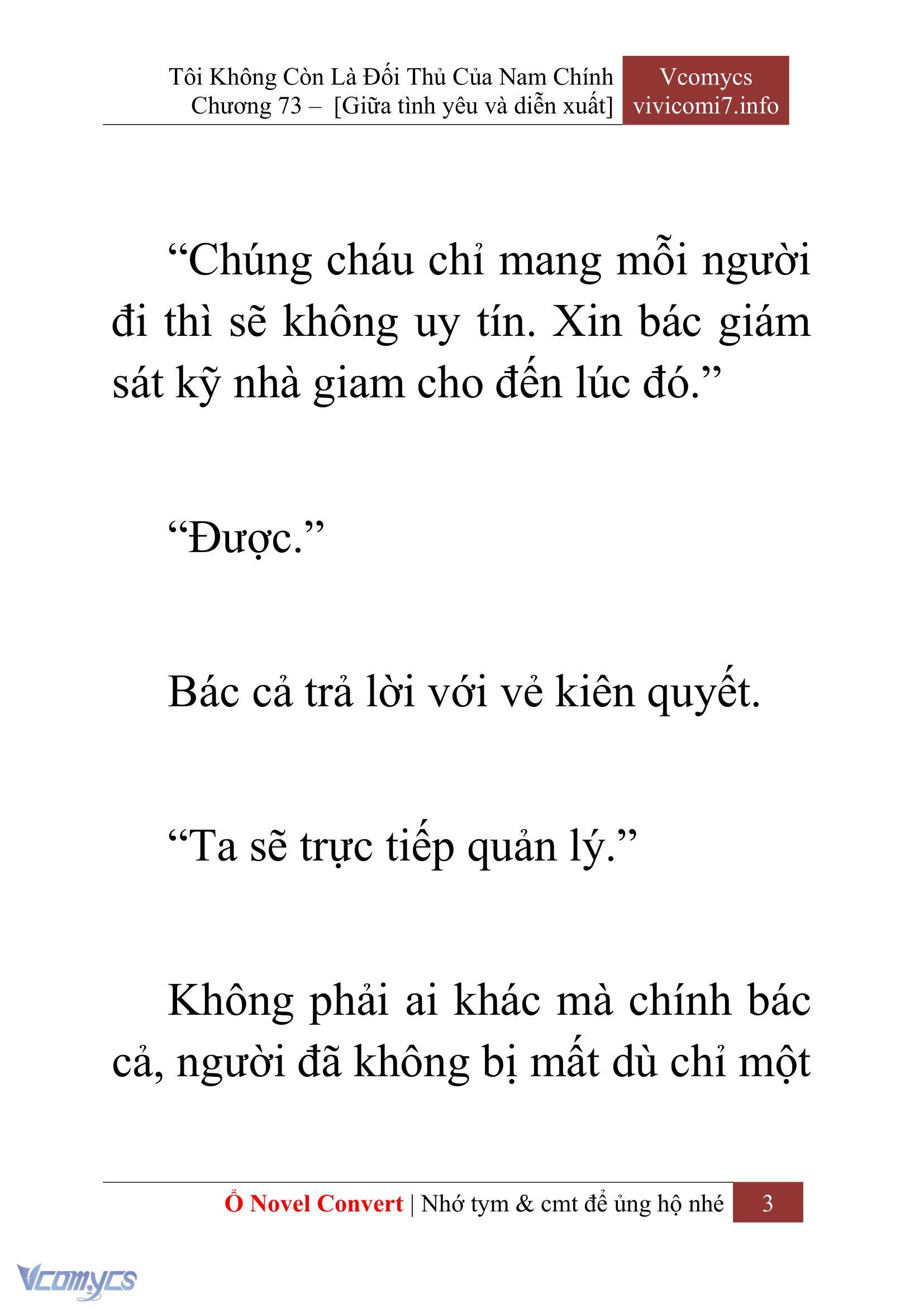 [Novel] Tôi Không Còn Là Đối Thủ Của Nam Chính Chapter  73 - 5