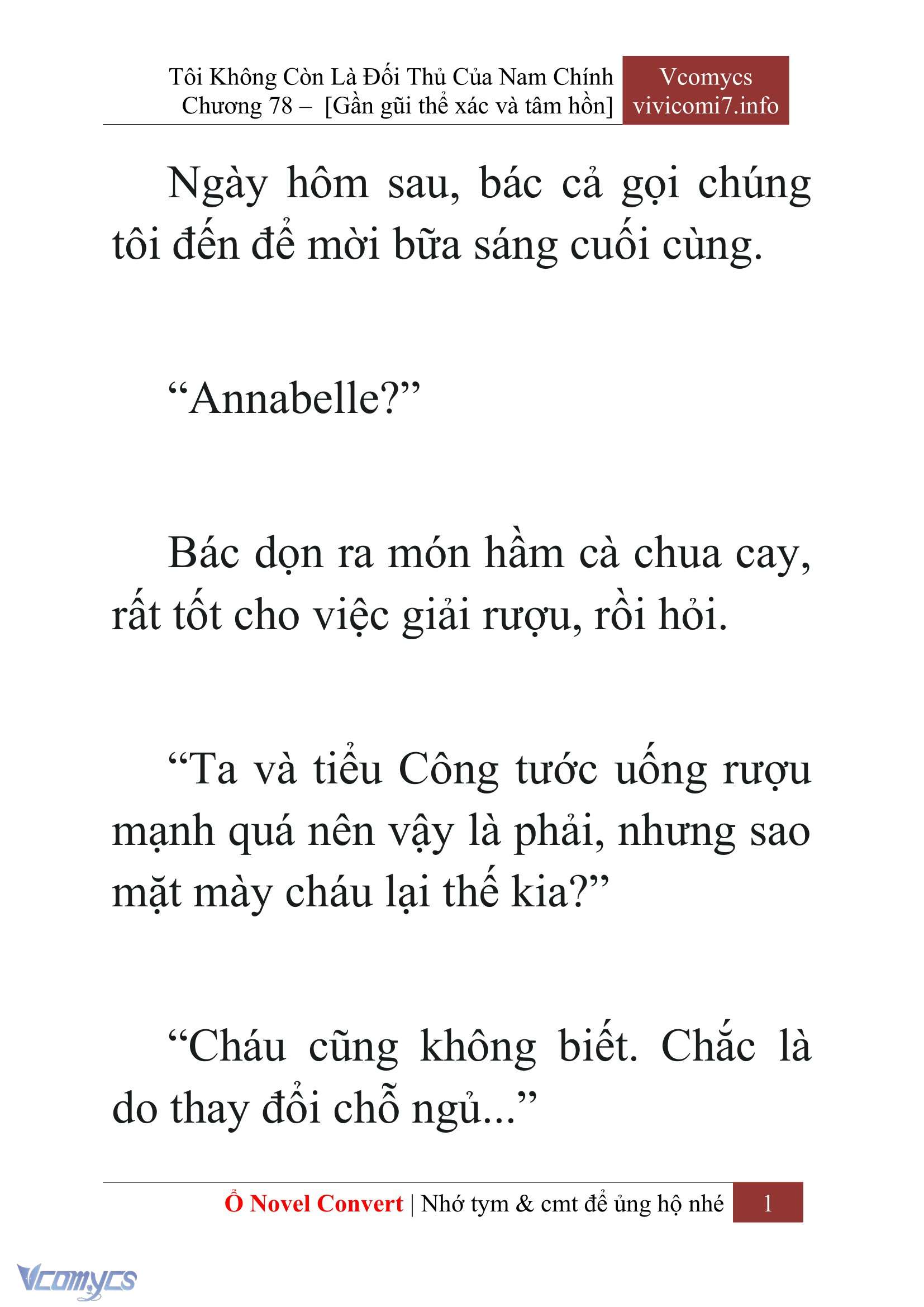 [Novel] Tôi Không Còn Là Đối Thủ Của Nam Chính Chapter  78 - 3