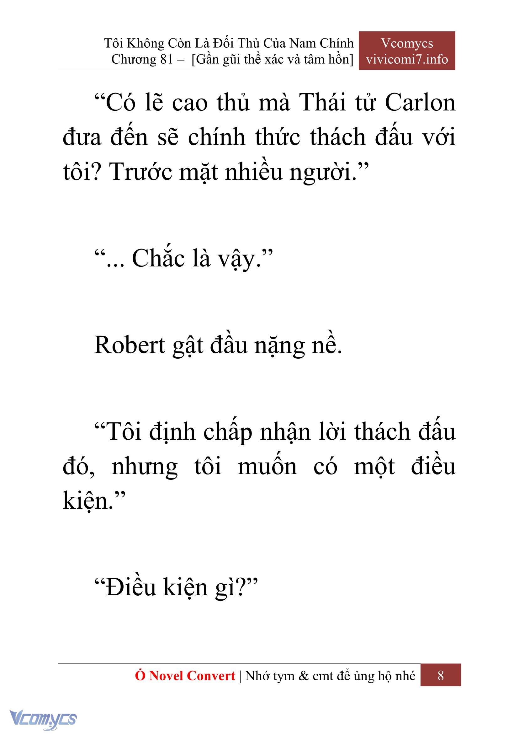 [Novel] Tôi Không Còn Là Đối Thủ Của Nam Chính Chapter  81 - 10