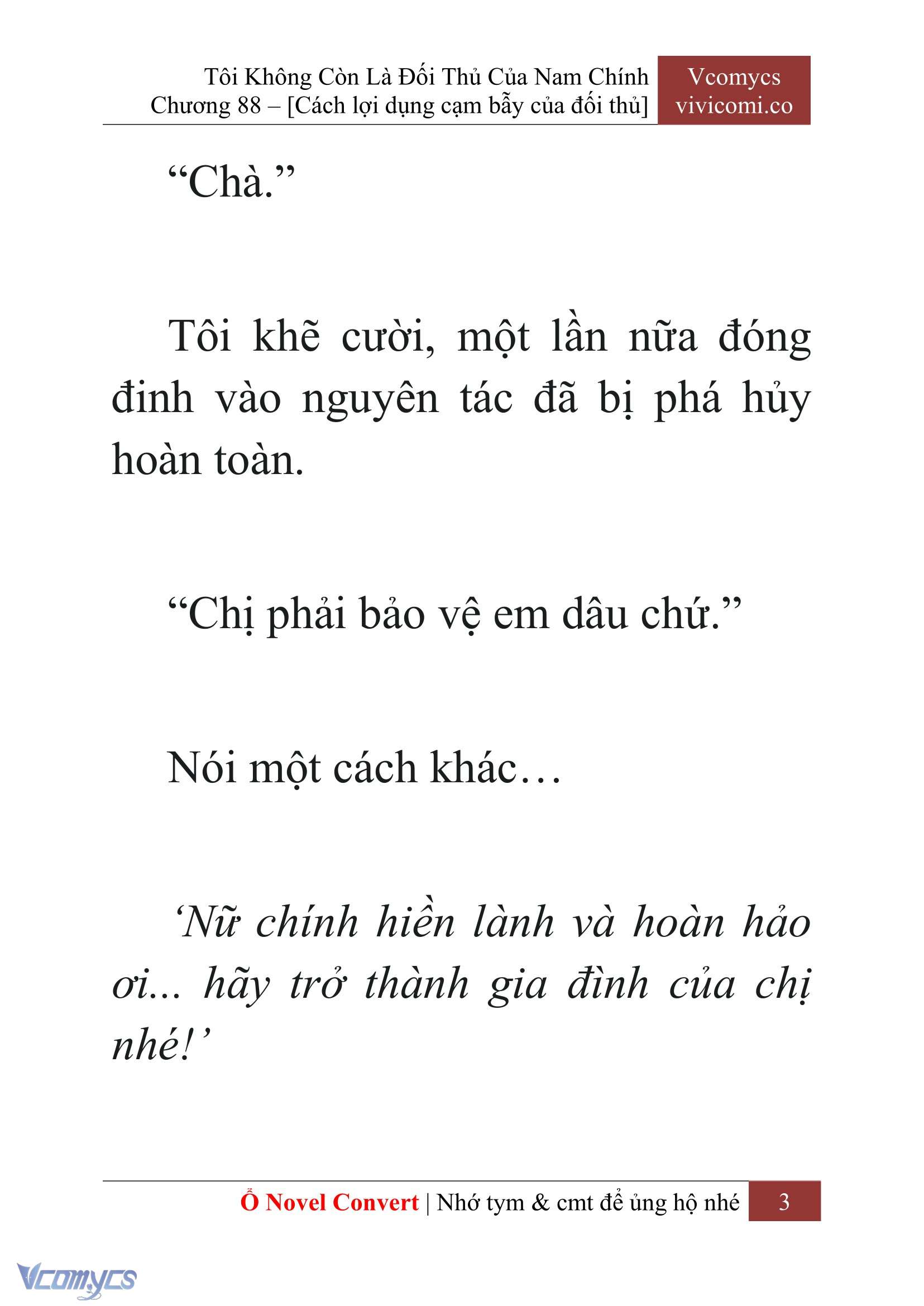 [Novel] Tôi Không Còn Là Đối Thủ Của Nam Chính Chapter  88 - 5