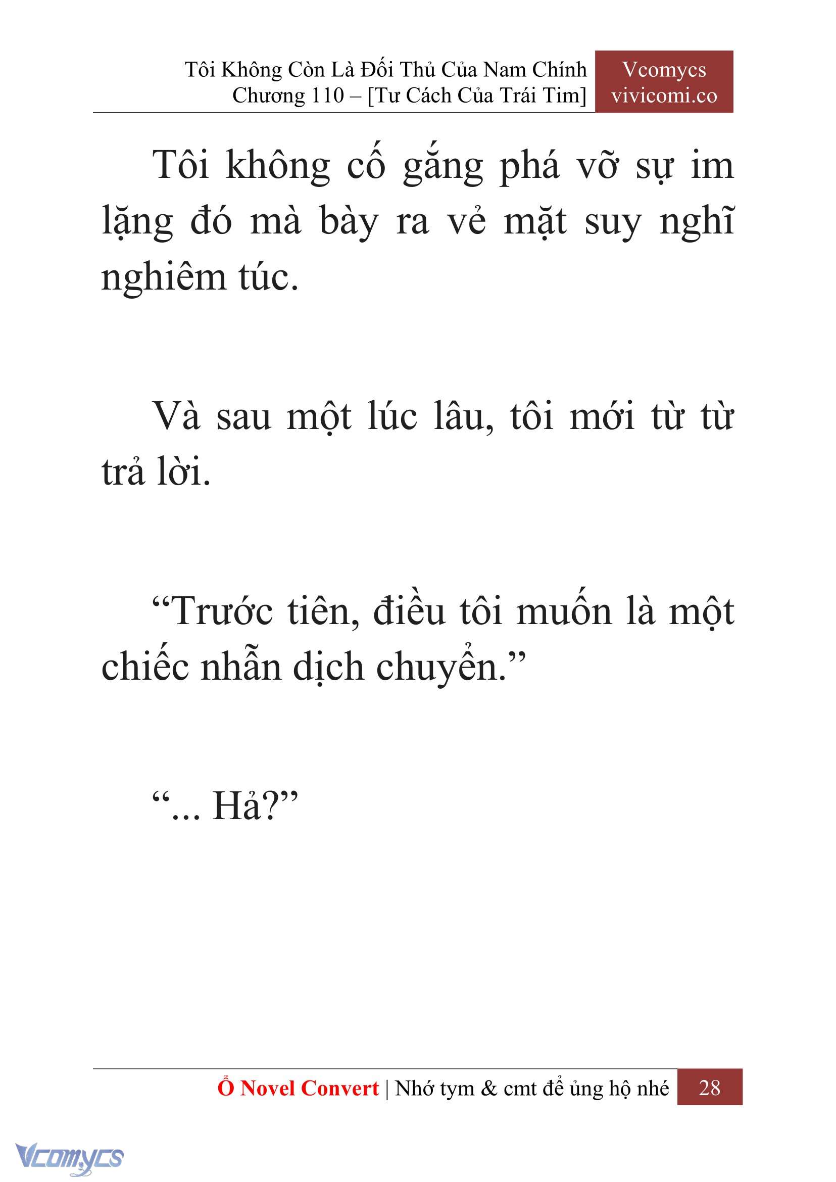 [Novel] Tôi Không Còn Là Đối Thủ Của Nam Chính Chapter  110 - 30