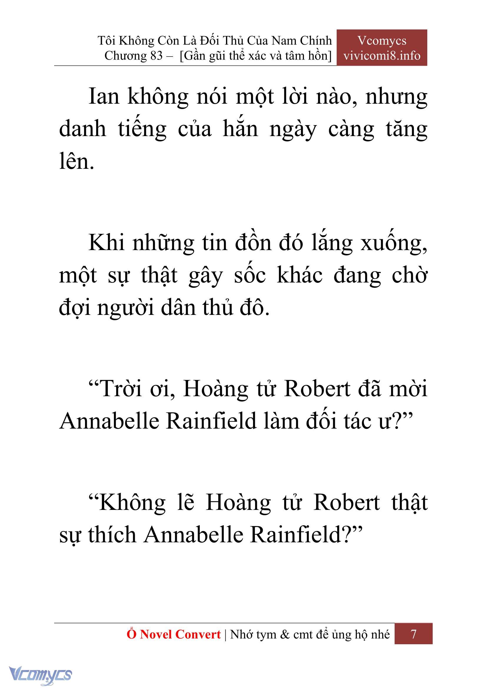 [Novel] Tôi Không Còn Là Đối Thủ Của Nam Chính Chapter  83 - 9