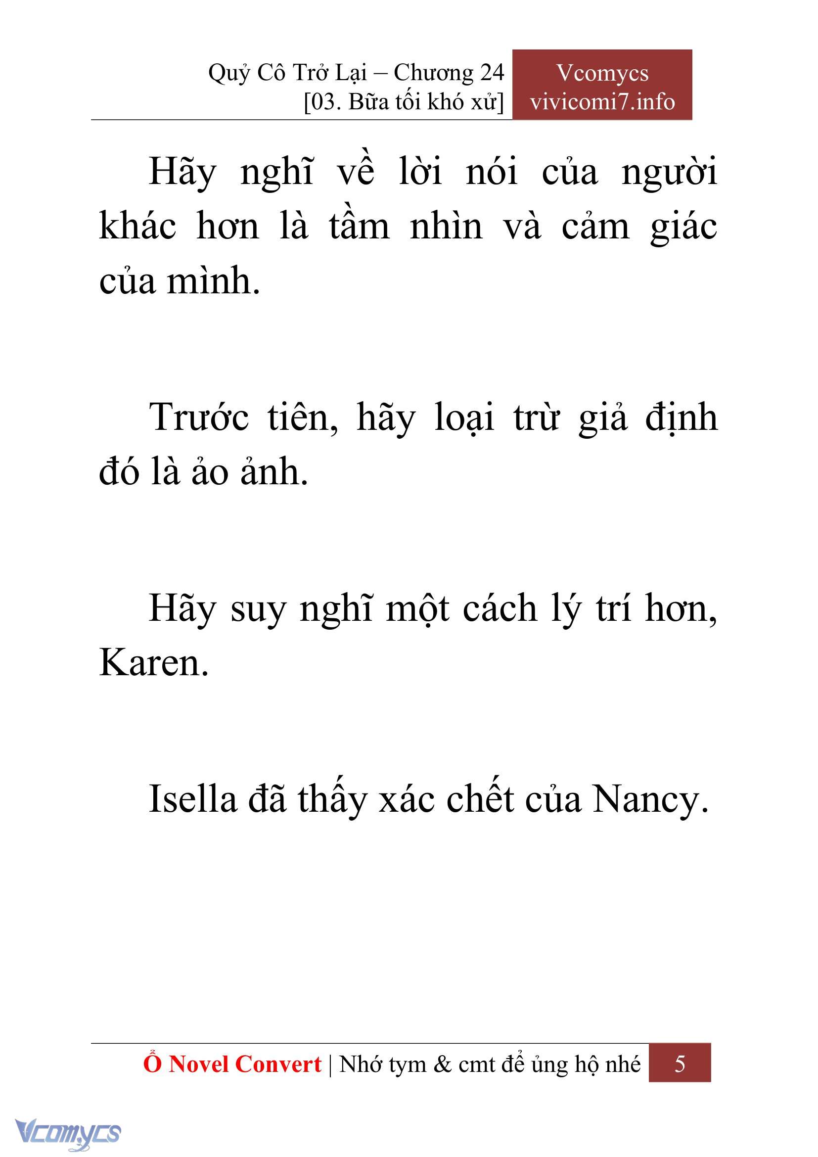 [Novel] Quý Cô Trở Lại Chapter  24 - 7