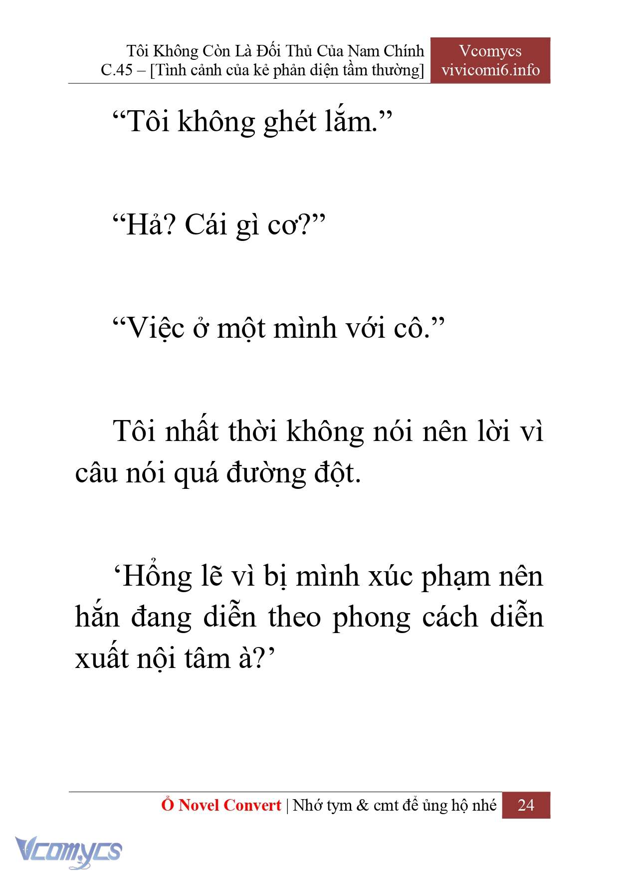 [Novel] Tôi Không Còn Là Đối Thủ Của Nam Chính Chapter  45 - 26