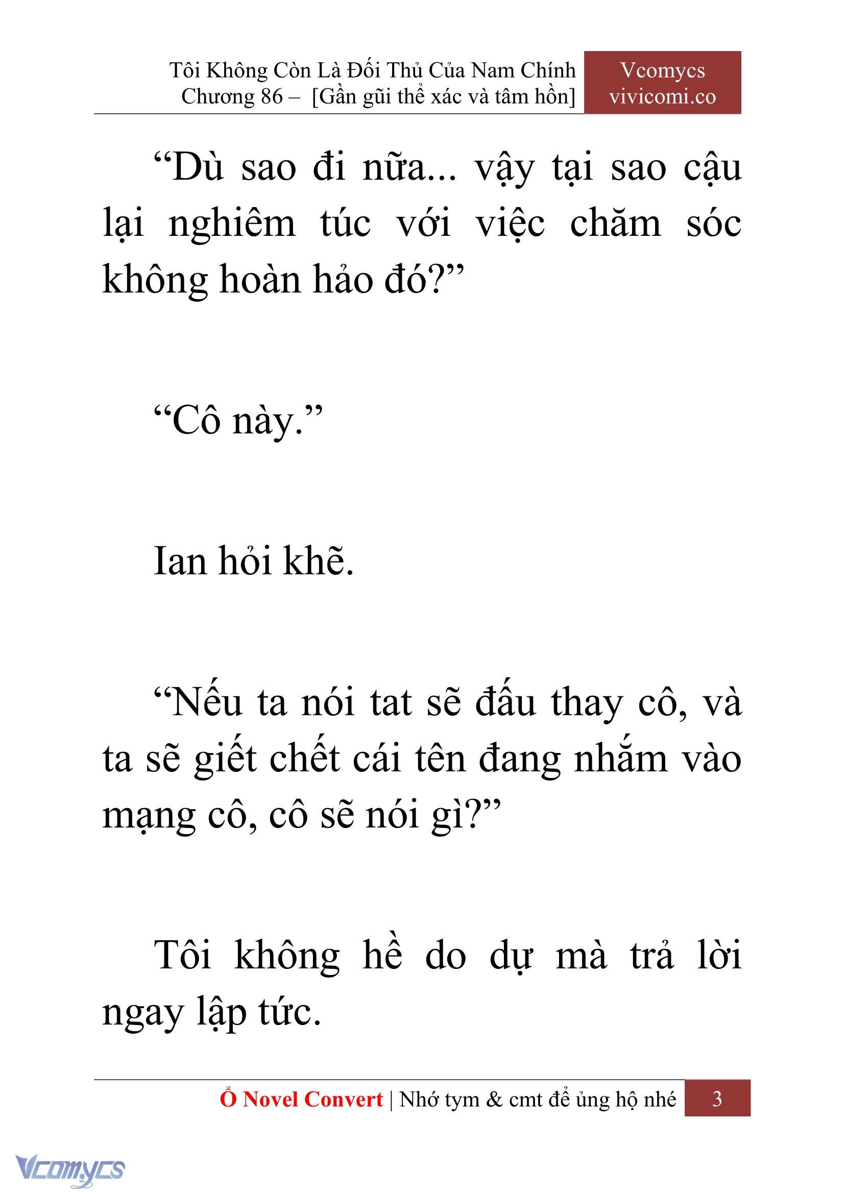 [Novel] Tôi Không Còn Là Đối Thủ Của Nam Chính Chapter  86 - 5